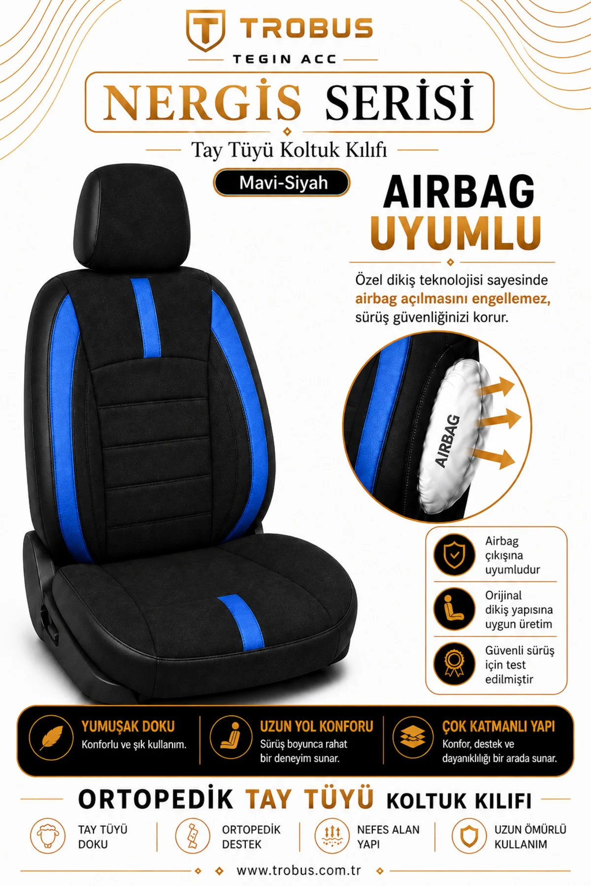 Renault Megane 1 Cabrio 1998 1999 2000 2001 2002 2003 Uyumlu Mavi Nergis Serisi Ortopedik Tay Tüyü Fiyatı, Yorumları ve Özellikleri