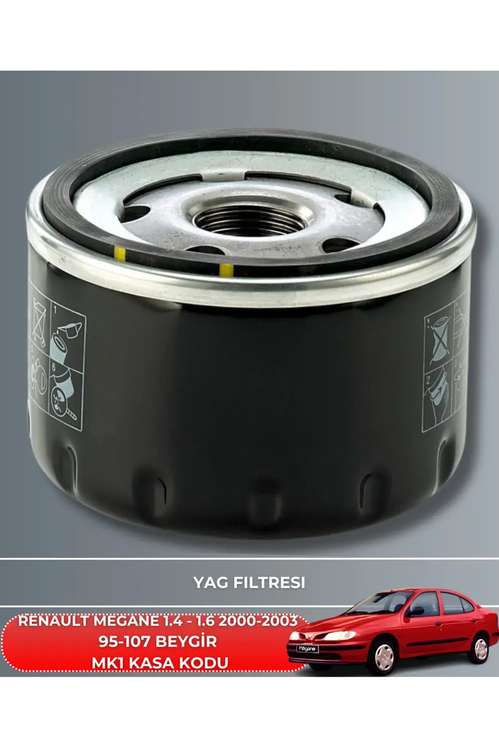 RENAULT MEGANE 1.4 - 1.6 2000-2001-2002-2003 95-107 BEYGİR FİLTRE