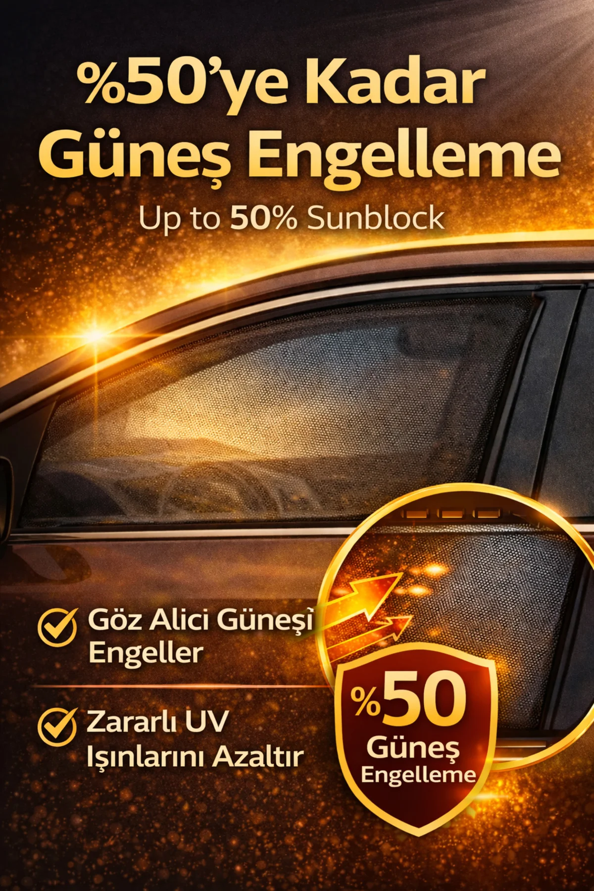 Renault Megane 1995-2002 Hatchback Uyumlu Yan Cam Güneşliği Ön veya Arka