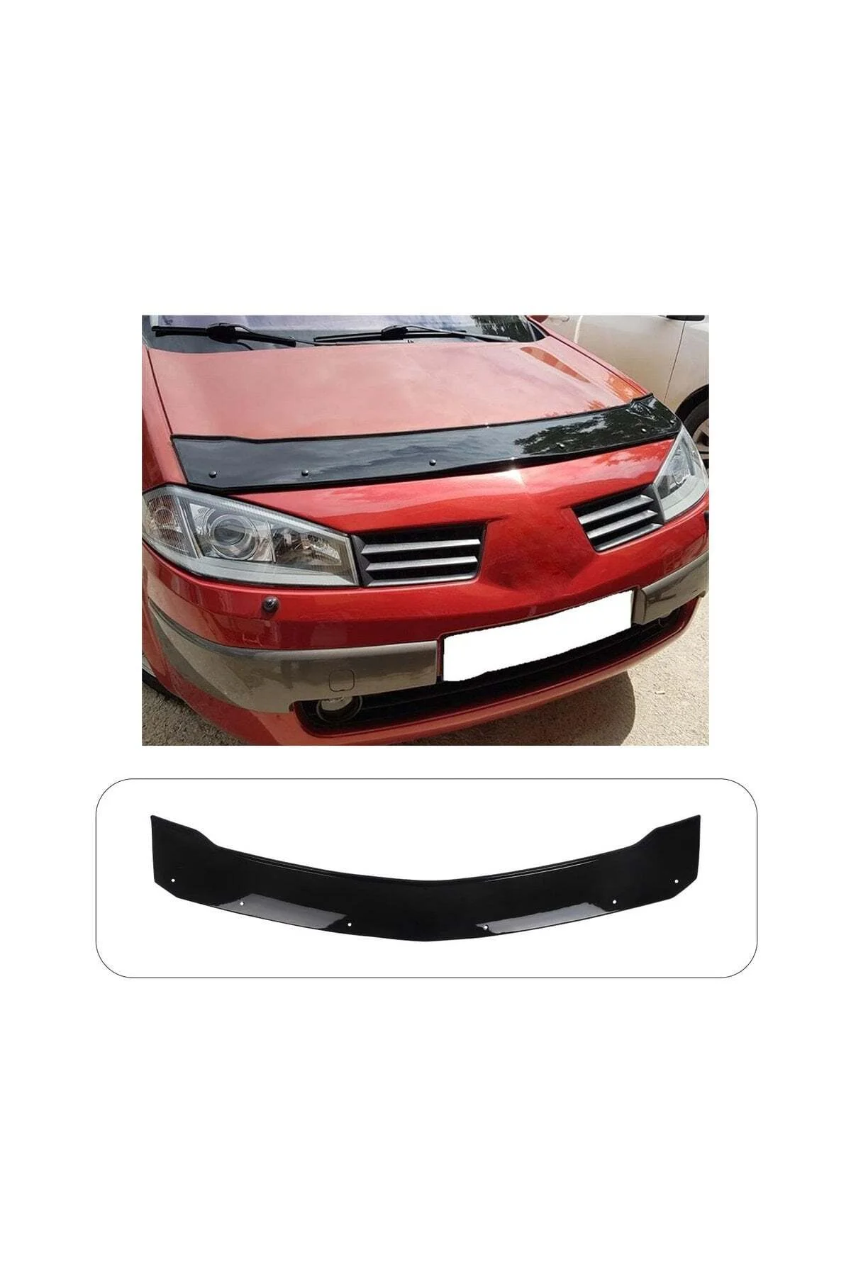 Renault Megane 2 2004 ve Sonrası Uyumlu Kaput Rüzgarlığı Ön Kaput Koruma ABS Parlak Siyah Renault Megane 2 2004 ve Sonrası Uyumlu Kaput Rüzgarlığı Ön Kaput Koruma ABS Parlak Siyah