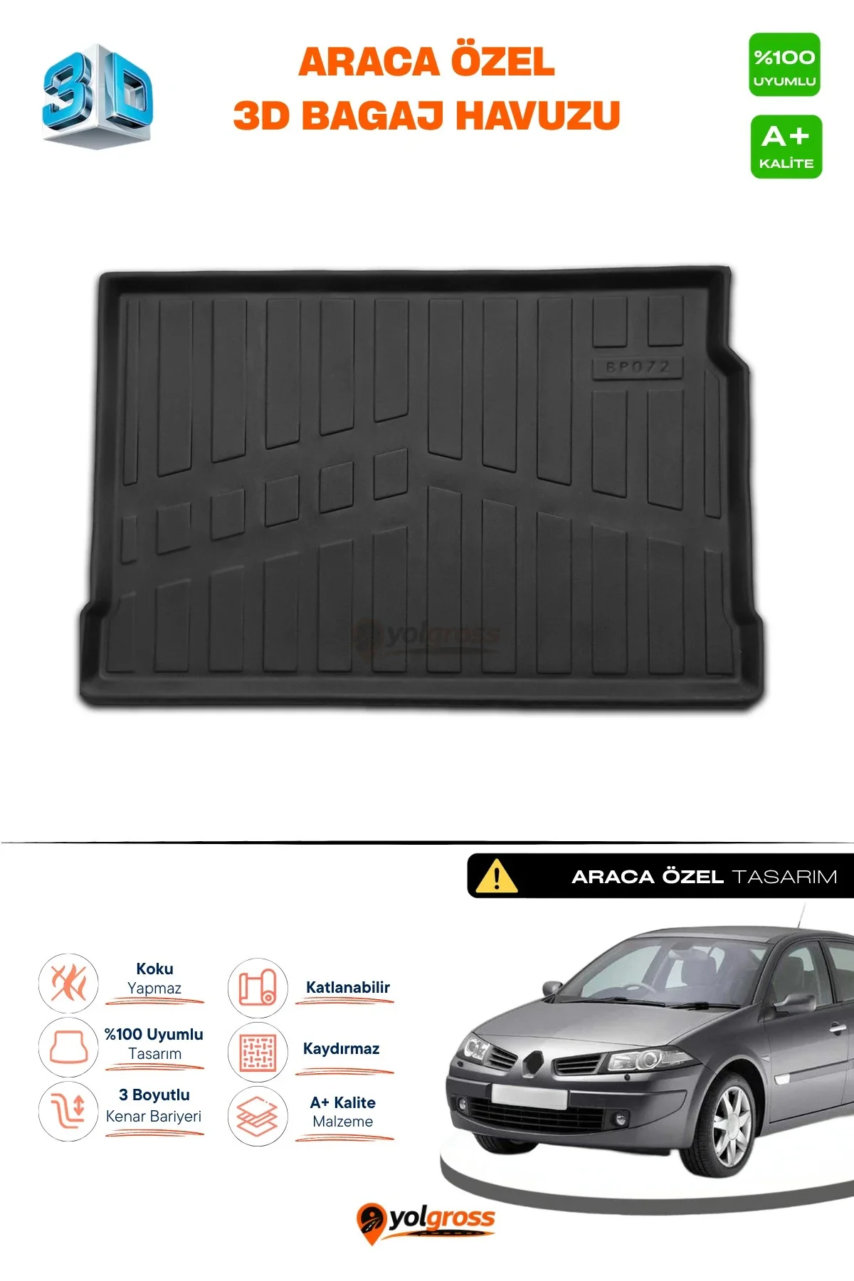 Renault Megane 2 HB 3D Pro Bagaj Havuzu 2002-2009 A+ Kalite