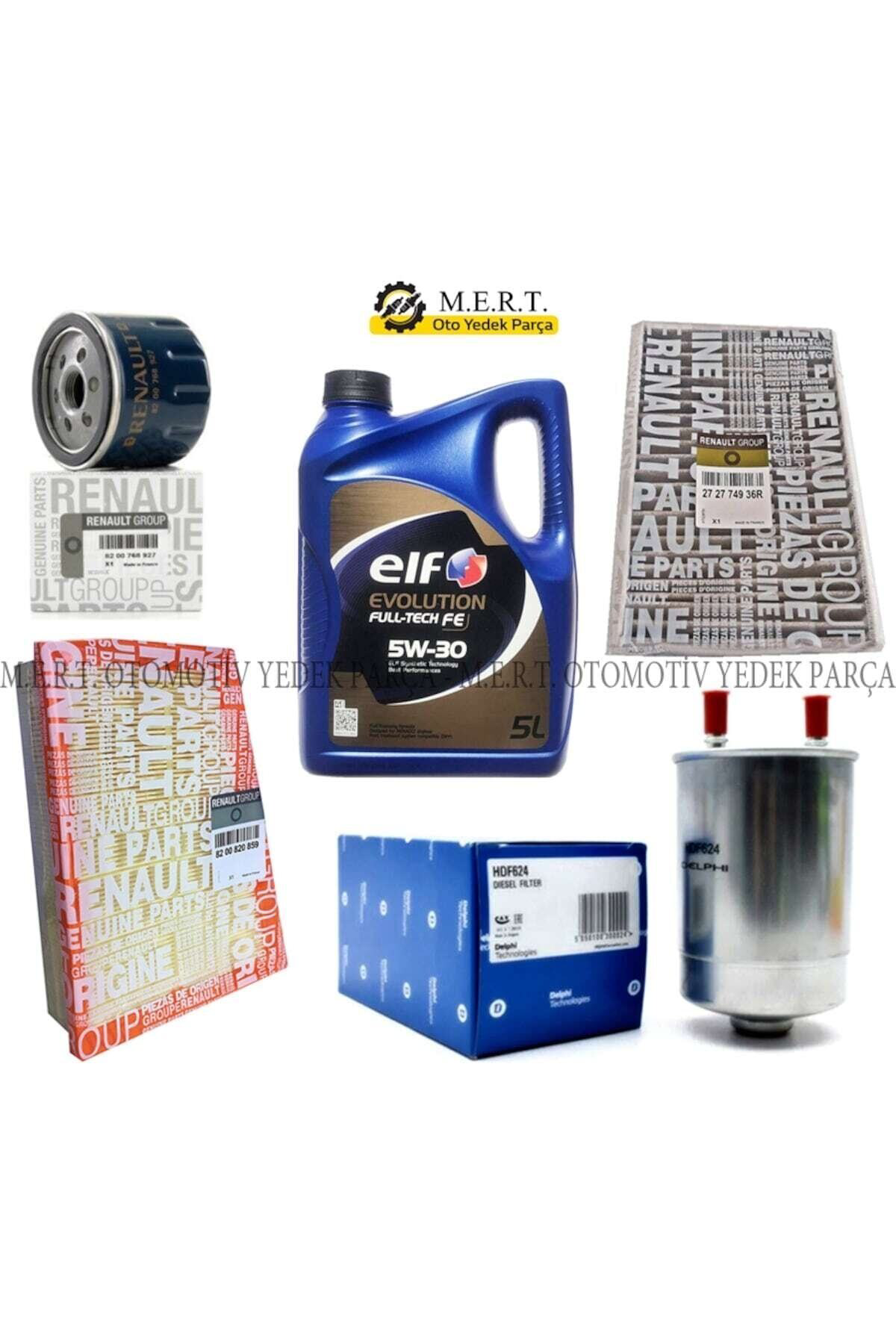 Oem Renault-Megane-3-15-Dci-Filtre-Bakim-Seti-Elf-Motor-Yagi