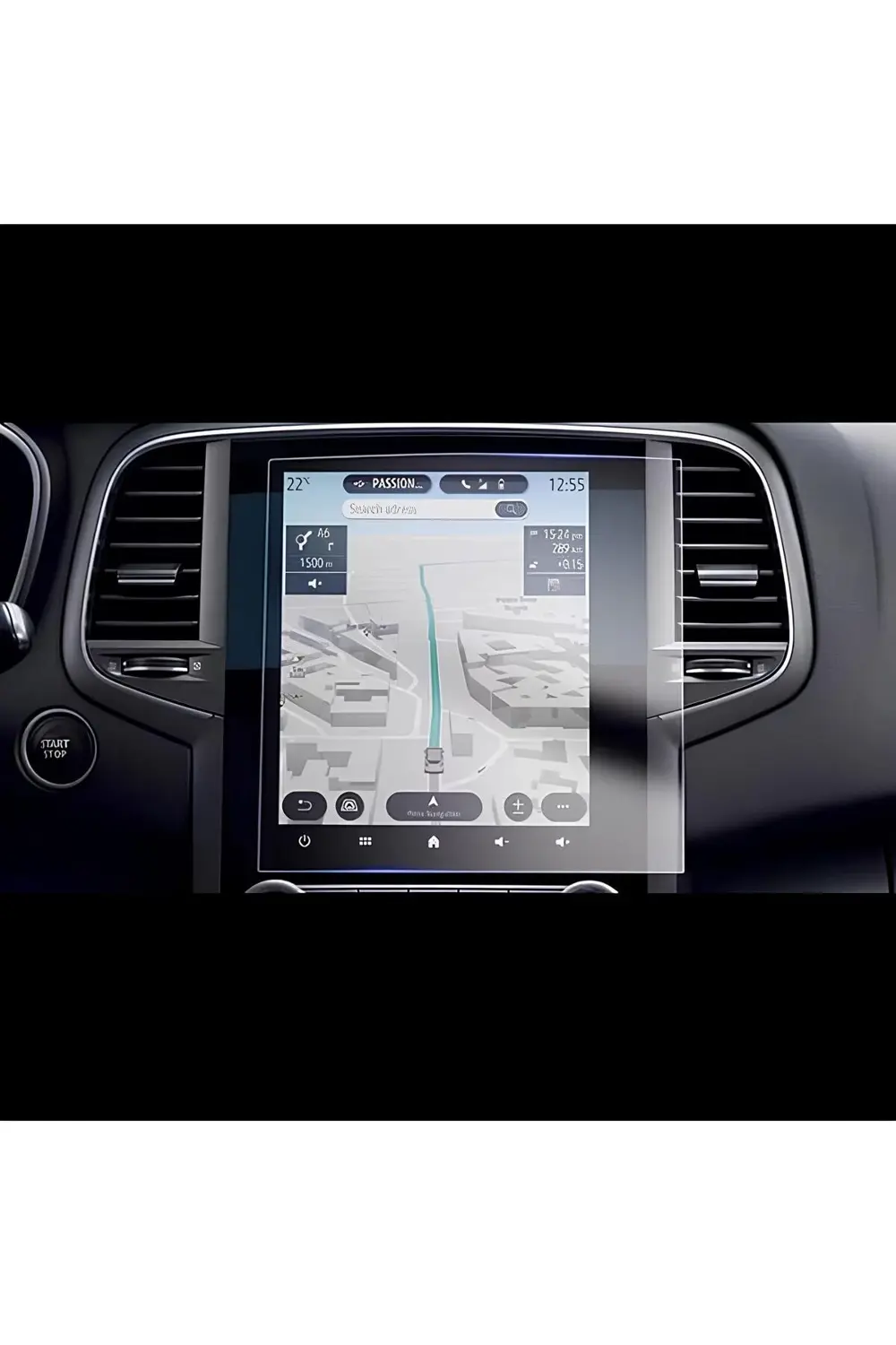 Renault Megane 4 9.3 inç Multimedya Uyumlu 9H Nano Ekran Koruyucu