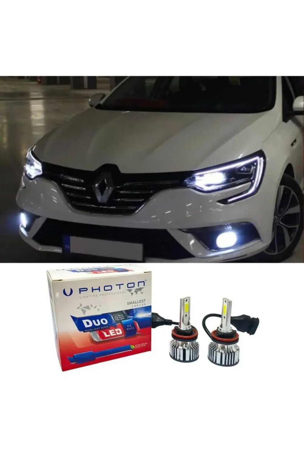 Renault Megane 4 Uyumlu Led Xenon Uzun Far Ampulü H7 Duo Yeni Ser