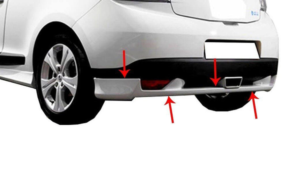 Renault Megane Uyumlu 3 Arka Tampon Altı (3 Kapı) Fiber 2008 Ve S