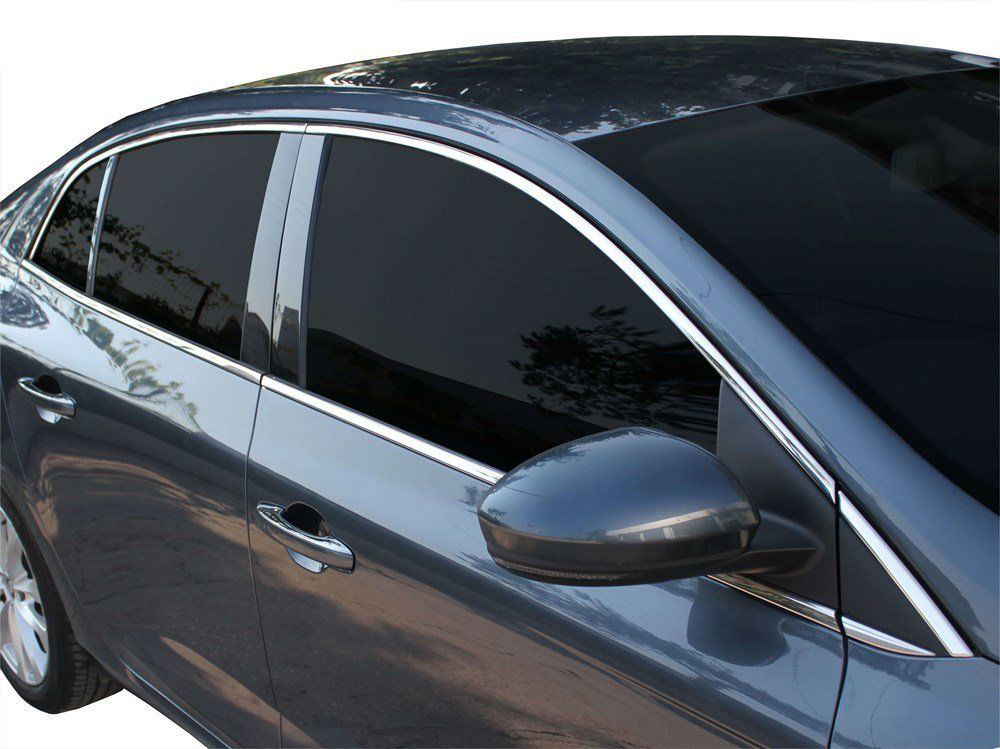Renault Megane Uyumlu 4 Sedan Cam Çerçevesi 12 Parça Krom 2017 Ve