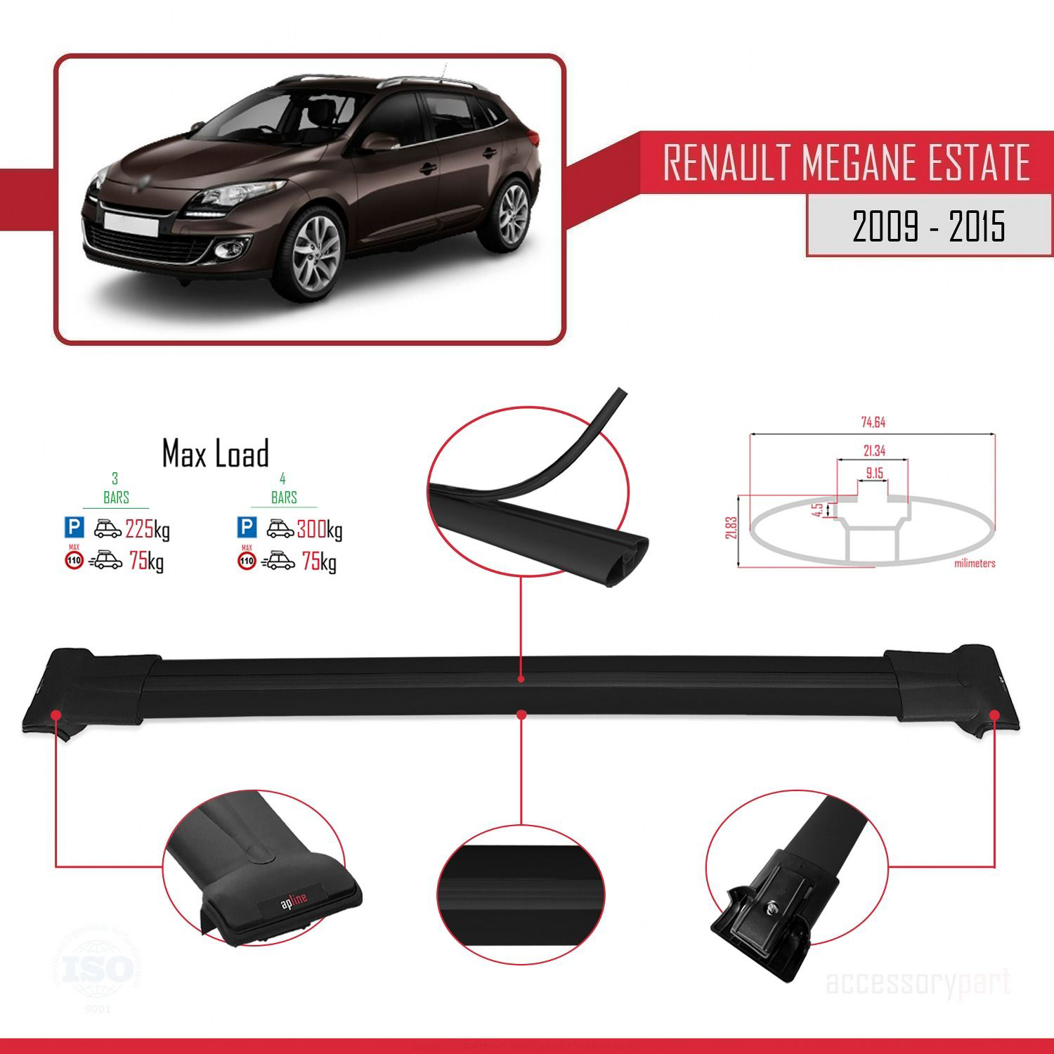 Renault Megane GRANDTOUR 2009-2015 Arası ile Uyumlu FLY Model Ara