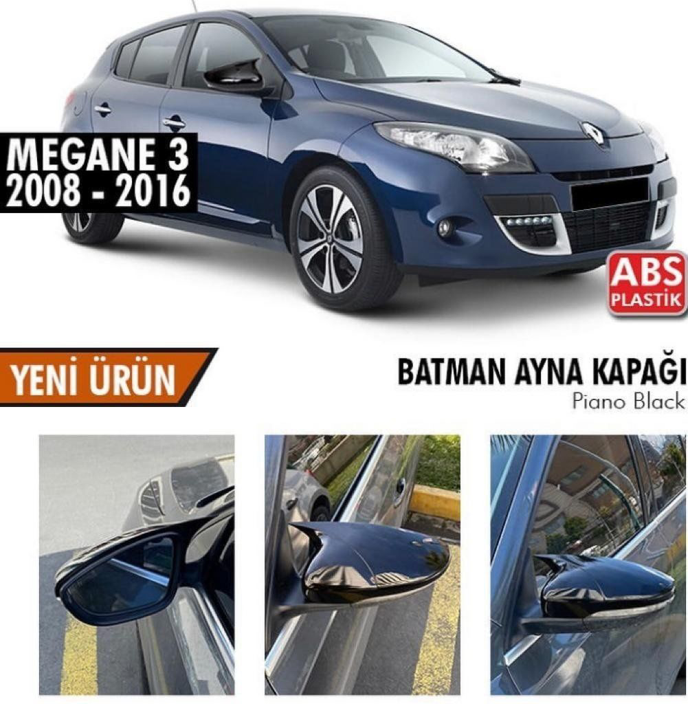 Renault Megane Uyumlu 3 (2008-2016) Batman Yarasa Ayna Kapağı (Pi