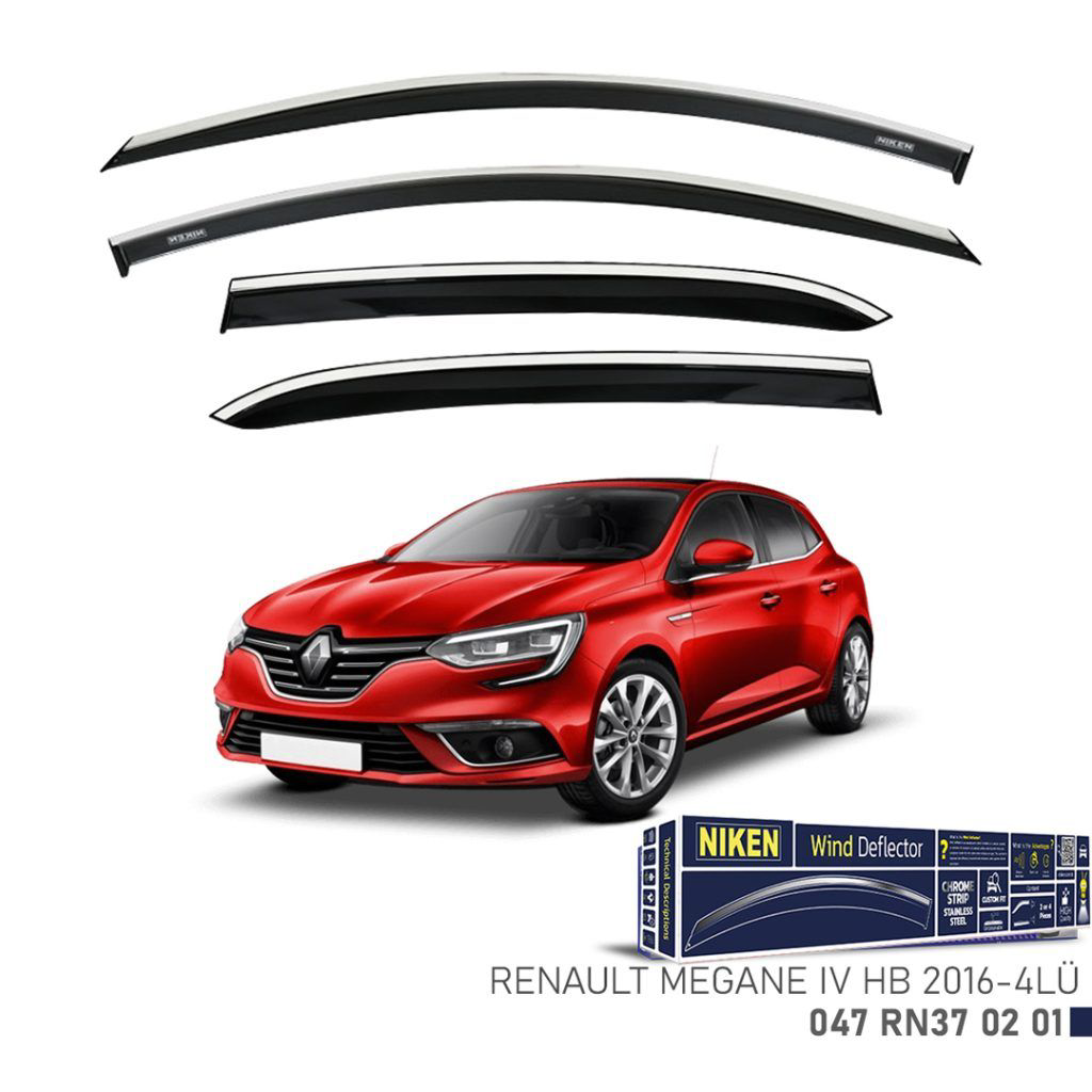 Renault Megane 4 HB Kromlu Cam Rüzgarlığı 4'lü 2016+ Fiyatı, Yorumları ve Özellikleri