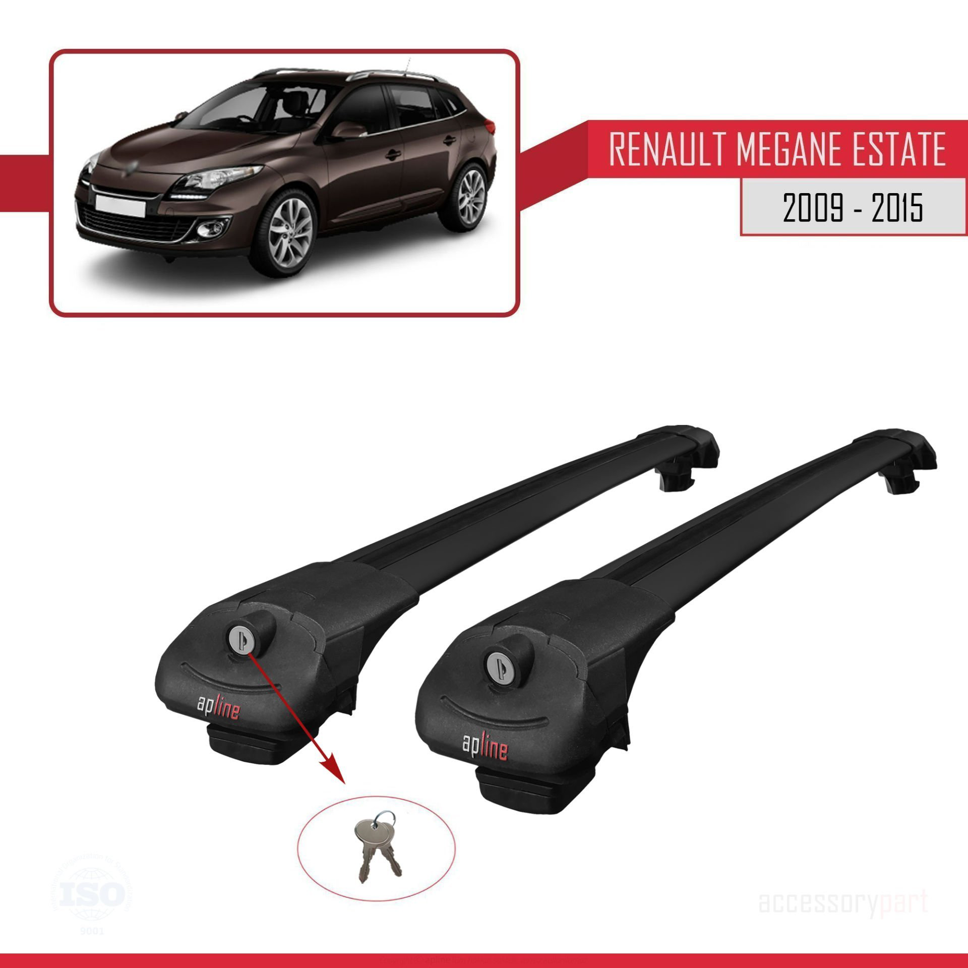 Renault Megane SW 2009-2015 Arası ile uyumlu ACE-1 Ara Atkı Tavan