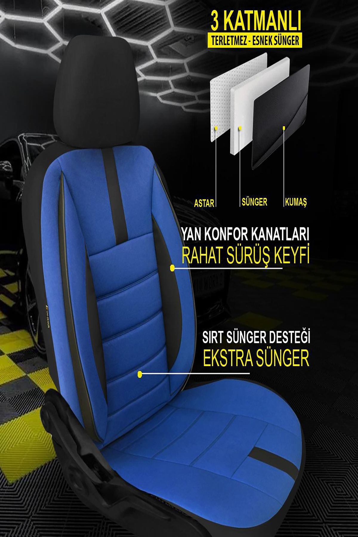 RENAULT MEGANE  1996-2004Uyumlu Oto Koltuk Kılıfı Mirage Serisi -