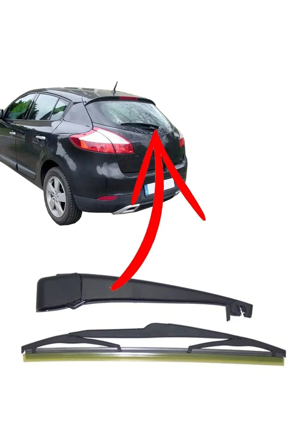 Renault Megane Iıı Arka Silecek Kolu Ve Süpürgesi Renault Megane Iıı Arka Silecek Kolu Ve Süpürgesi