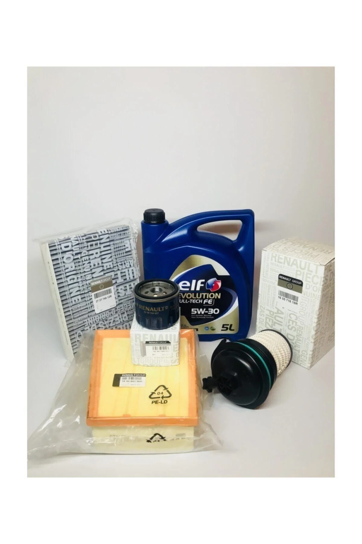 Renault Megane Iv 1.5 Dci Filtre Seti+Elf 5w30 Motor Yağı 2026 Üretim 5Li Set