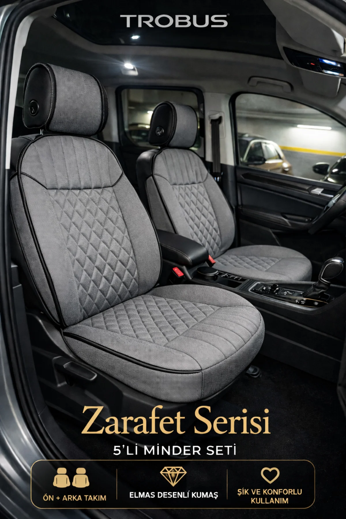 Renault Megane IV 2016 Sonrası Uyumlu Zerafet 5 Parça Ortopedik Oto Koltuk Minderi Terletmez Gri Fiyatı, Yorumları ve Özellikleri