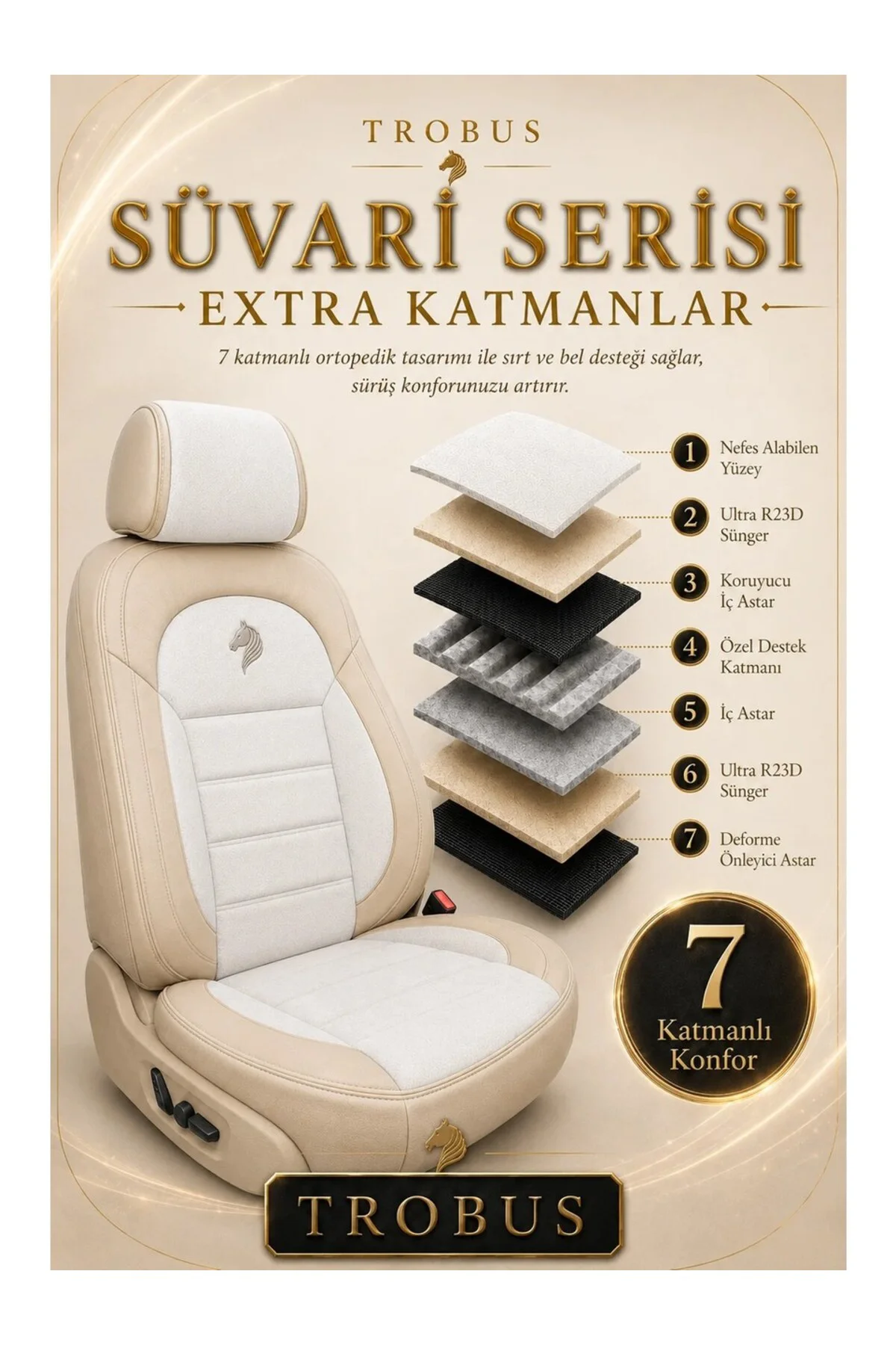 Renault Megane Iv 2016 ve Sonrası Uyumlu Süvari Serisi Tay Tüyü Bej Premium Koltuk Kılıfı Fiyatı, Yorumları ve Özellikleri