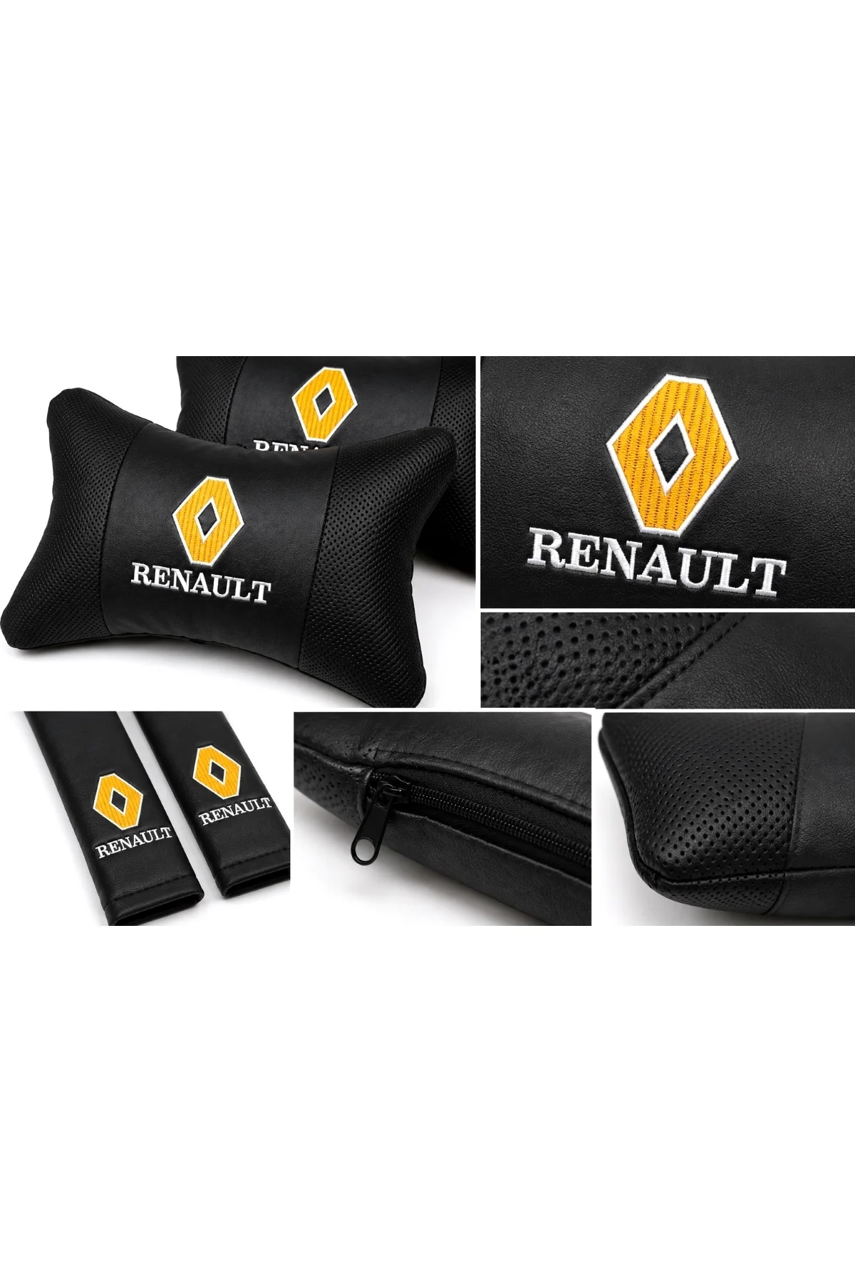 Renault Papyon Yastık - Boyun Yastığı - Deri Yastık Logolu - Görsel 4