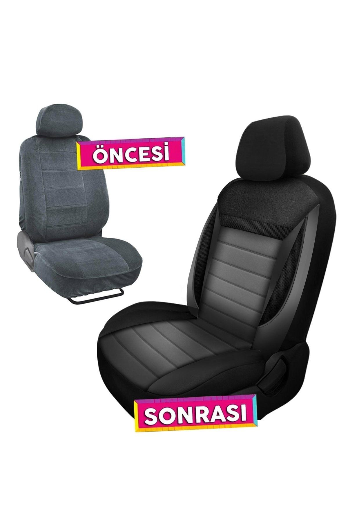 Renault R21 Uyumlu Koltuk Kılıfı Enigma Serisi - Gri