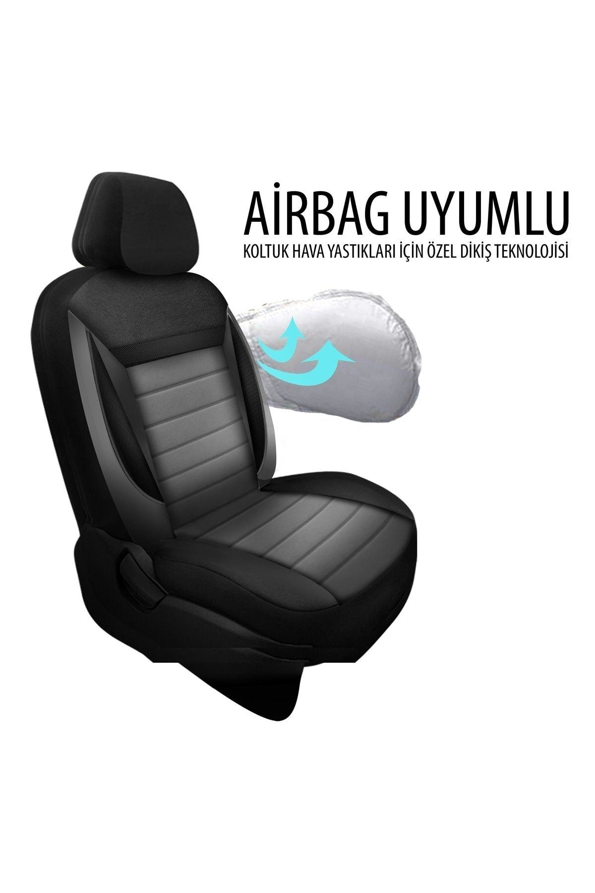Renault R21 Uyumlu Koltuk Kılıfı Enigma Serisi - Gri