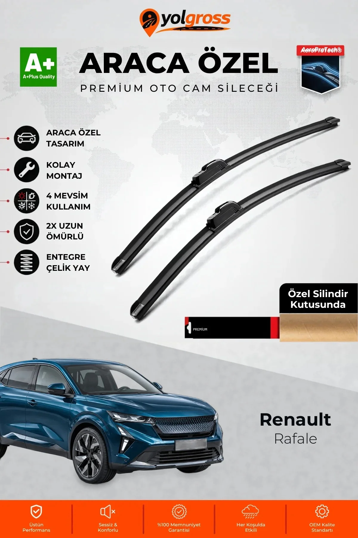 Renault Rafale Ön Cam Silecek Seti 2023 Üzeri Premium Araca Özel 65-48 Cm A+ Kalite Renault Rafale Ön Cam Silecek Seti 2023 Üzeri Premium Araca Özel 65-48 Cm A+ Kalite