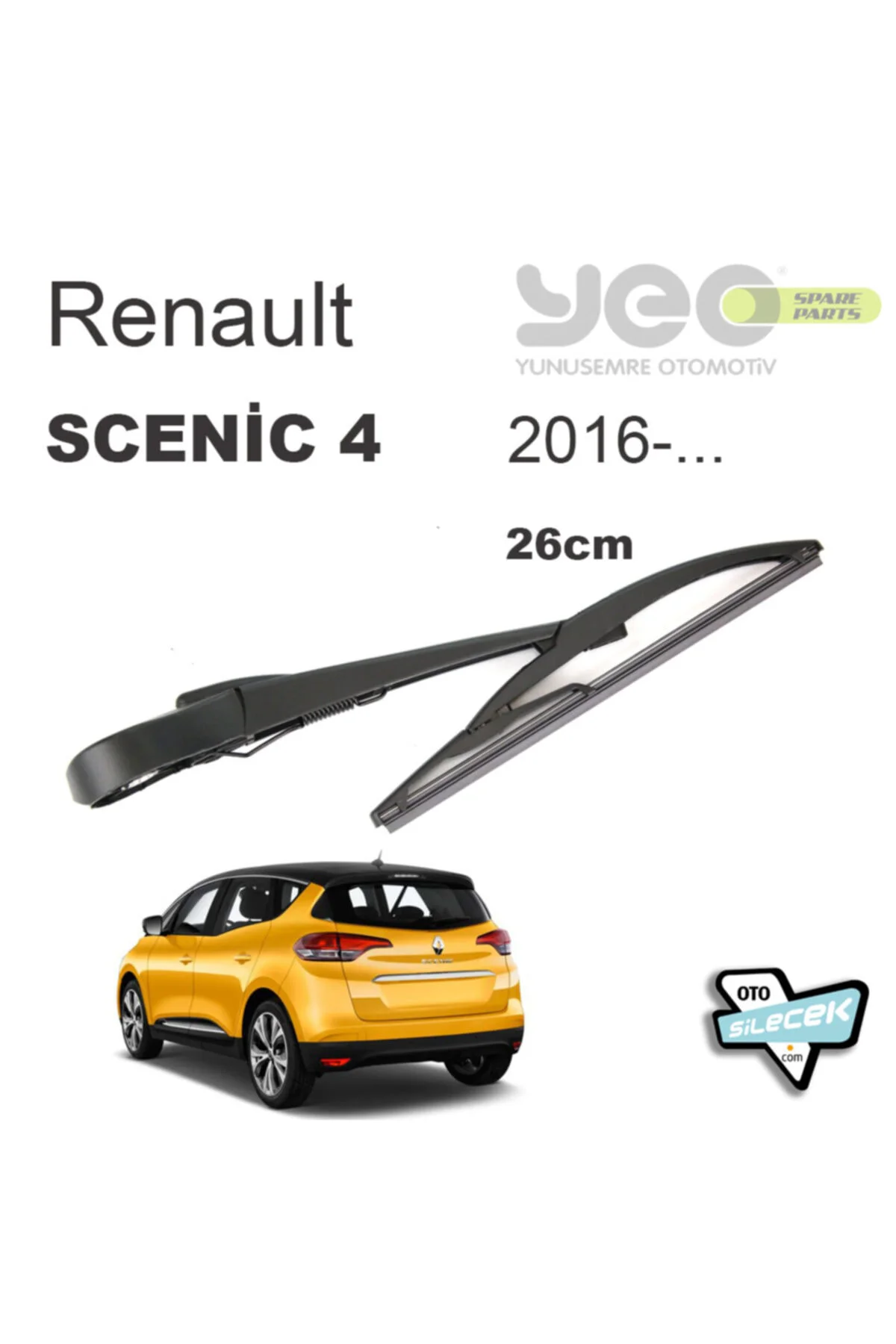 Renault Scenic 4 Arka Silecek Kolu Set 2016-..