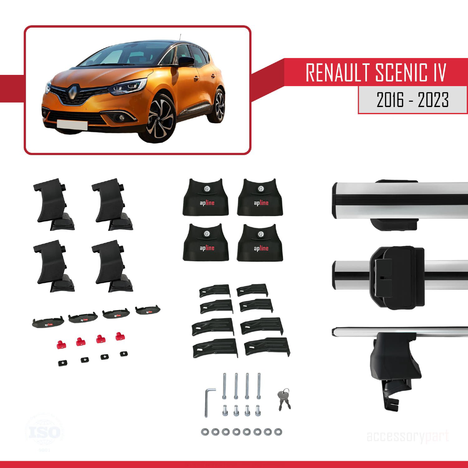 Renault Scenic IV 2016-2023 Arası ile uyumlu ACE-4 Ara Atkı Tavan Fiyatı, Yorumları ve Özellikleri