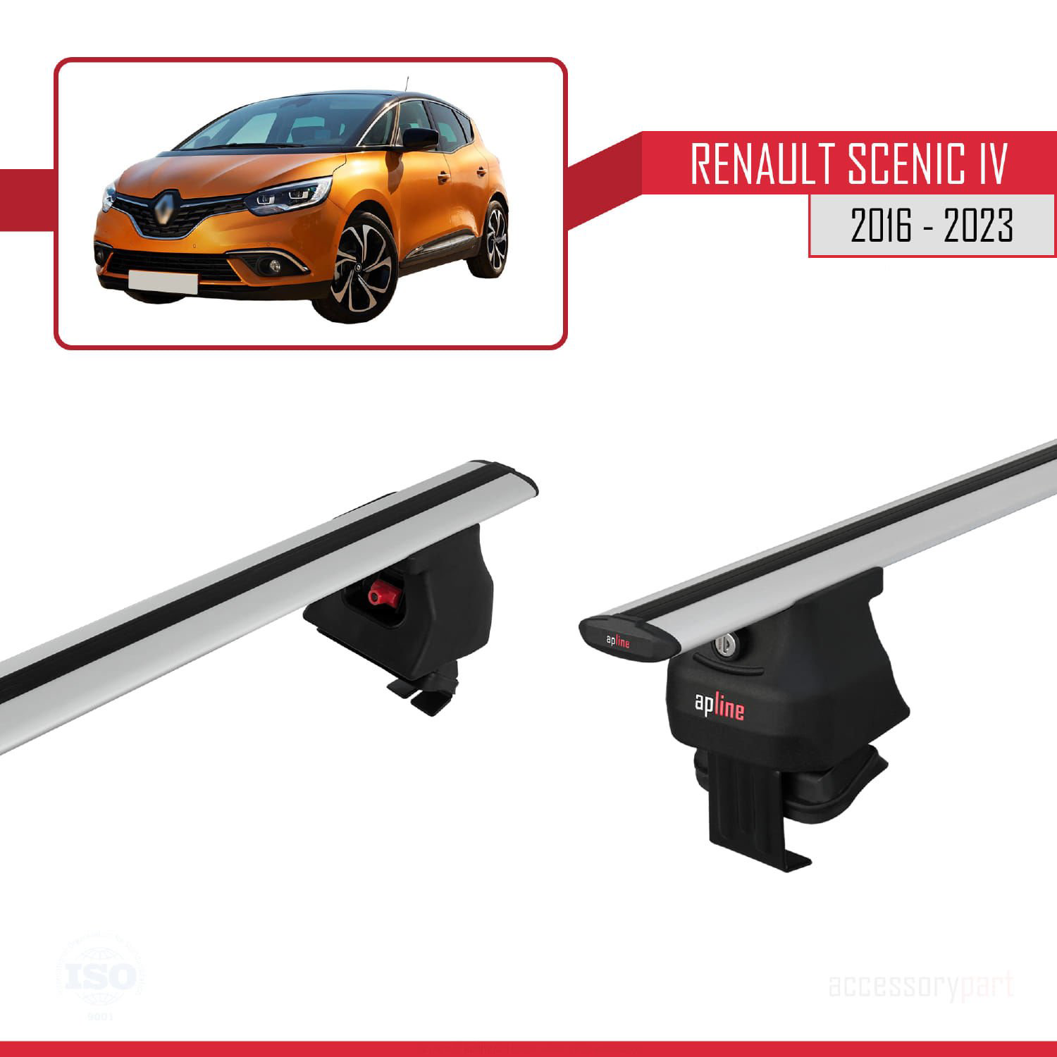 Renault Scenic IV 2016-2023 Arası ile uyumlu ACE-4 Ara Atkı Tavan Fiyatı, Yorumları ve Özellikleri