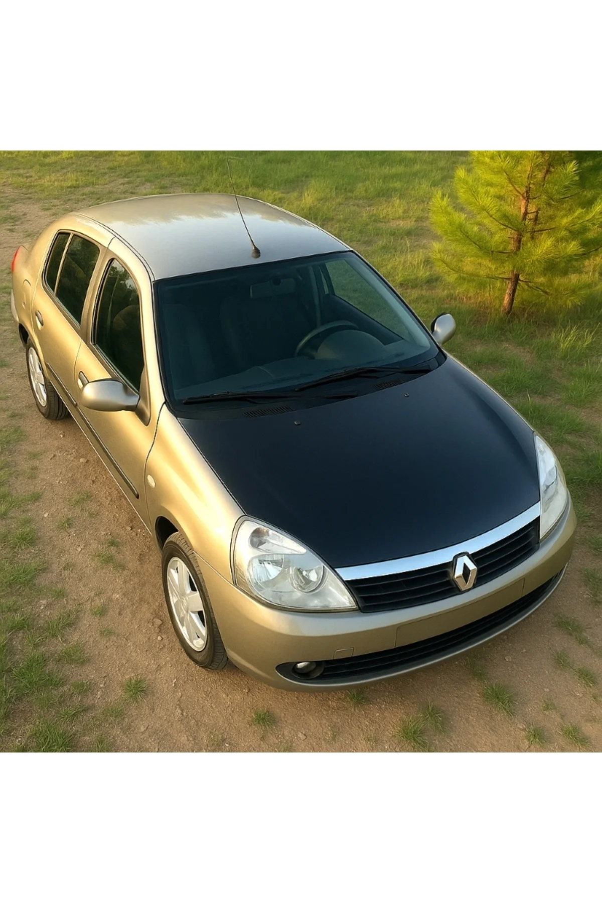 Renault Symbol 2006–2008 Tam Kaput Maskesi – Mat Siyah Suni Deri, Şık ve Koruyucu Tasarım - Görsel 2