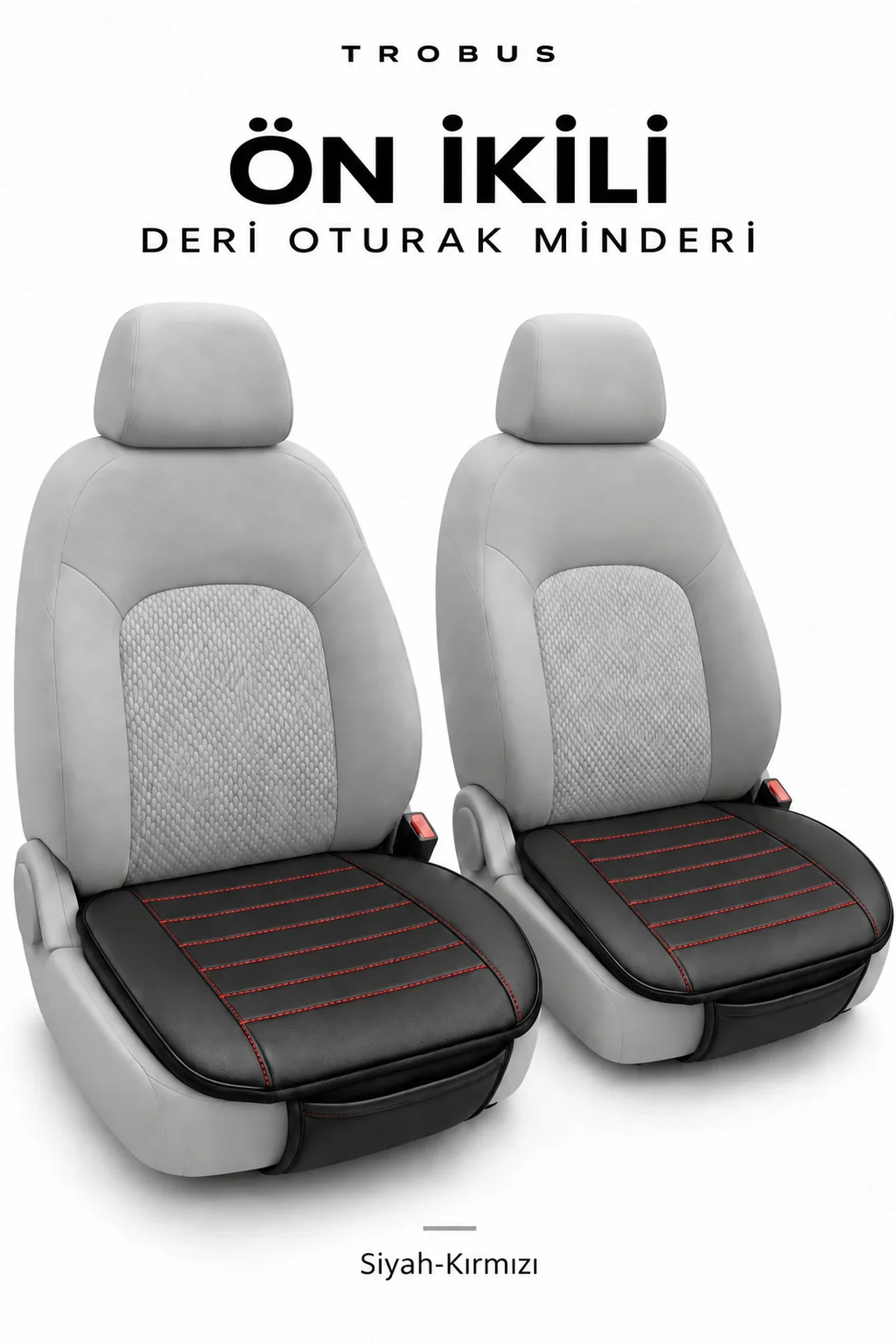 Renault Symbol 2008+ Çizgili Suni Deri Su Geçirmez 3'lü Oturak Minderi Siyah Kırmızı Renault Symbol 2008+ Çizgili Suni Deri Su Geçirmez 3'lü Oturak Minderi Siyah Kırmızı - Görsel 2