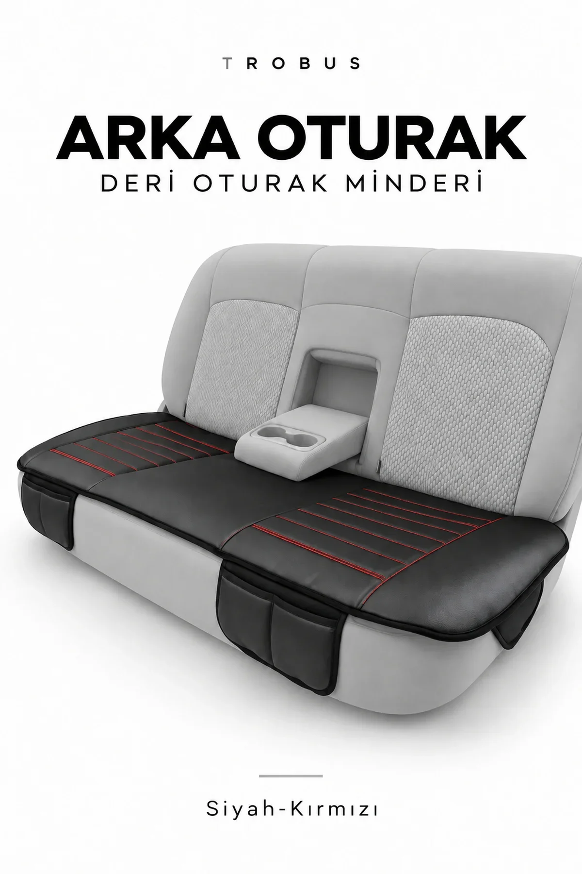 Renault Symbol 2008+ Çizgili Suni Deri Su Geçirmez 3'lü Oturak Minderi Siyah Kırmızı Renault Symbol 2008+ Çizgili Suni Deri Su Geçirmez 3'lü Oturak Minderi Siyah Kırmızı - Görsel 3