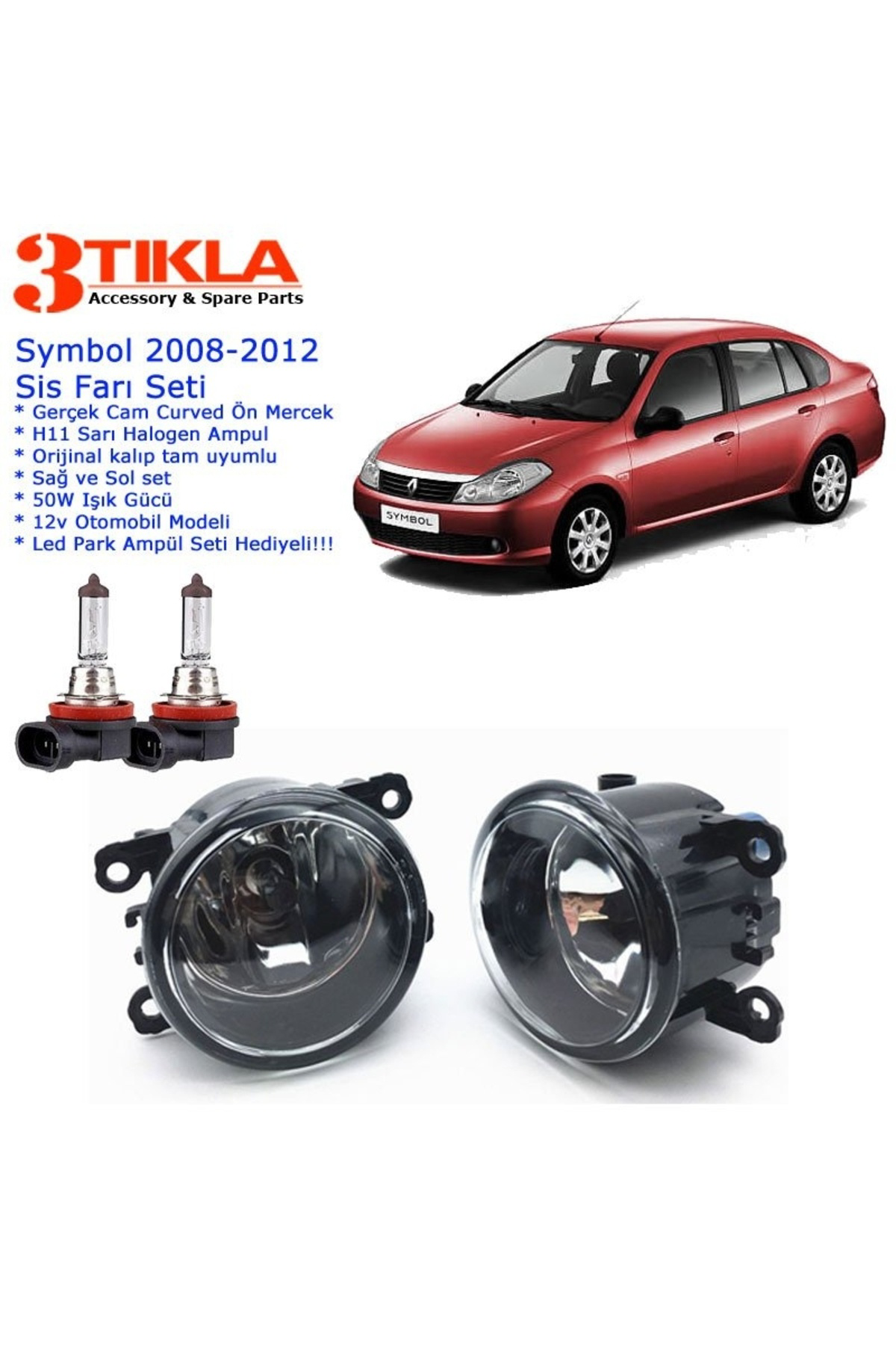 Renault Symbol 2010 Sis Farı Set Oem: 8200074008