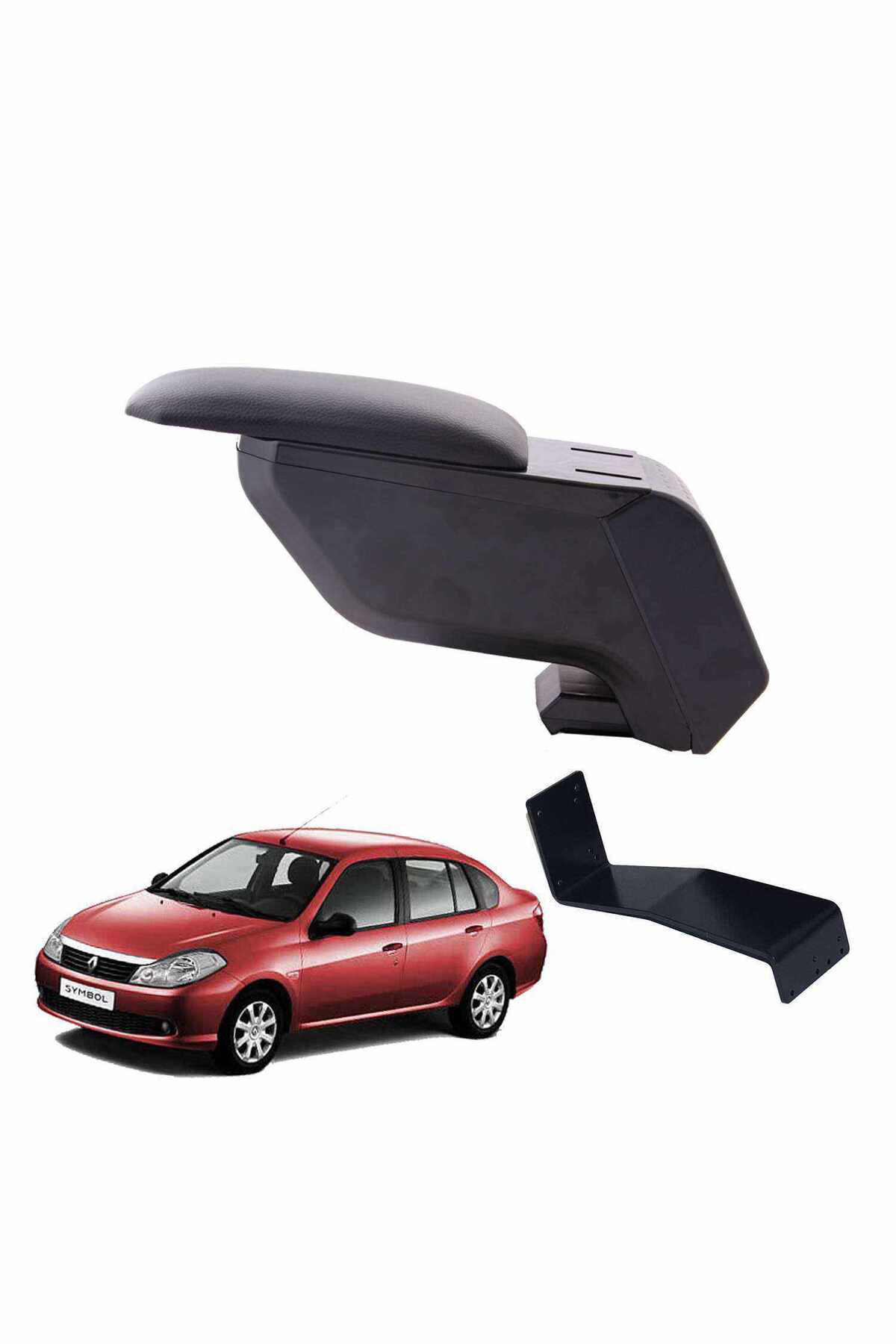 Renault Symbol 2011 Delmesiz Çelik Ayaklı Siyah Kolçak Kol Dayama