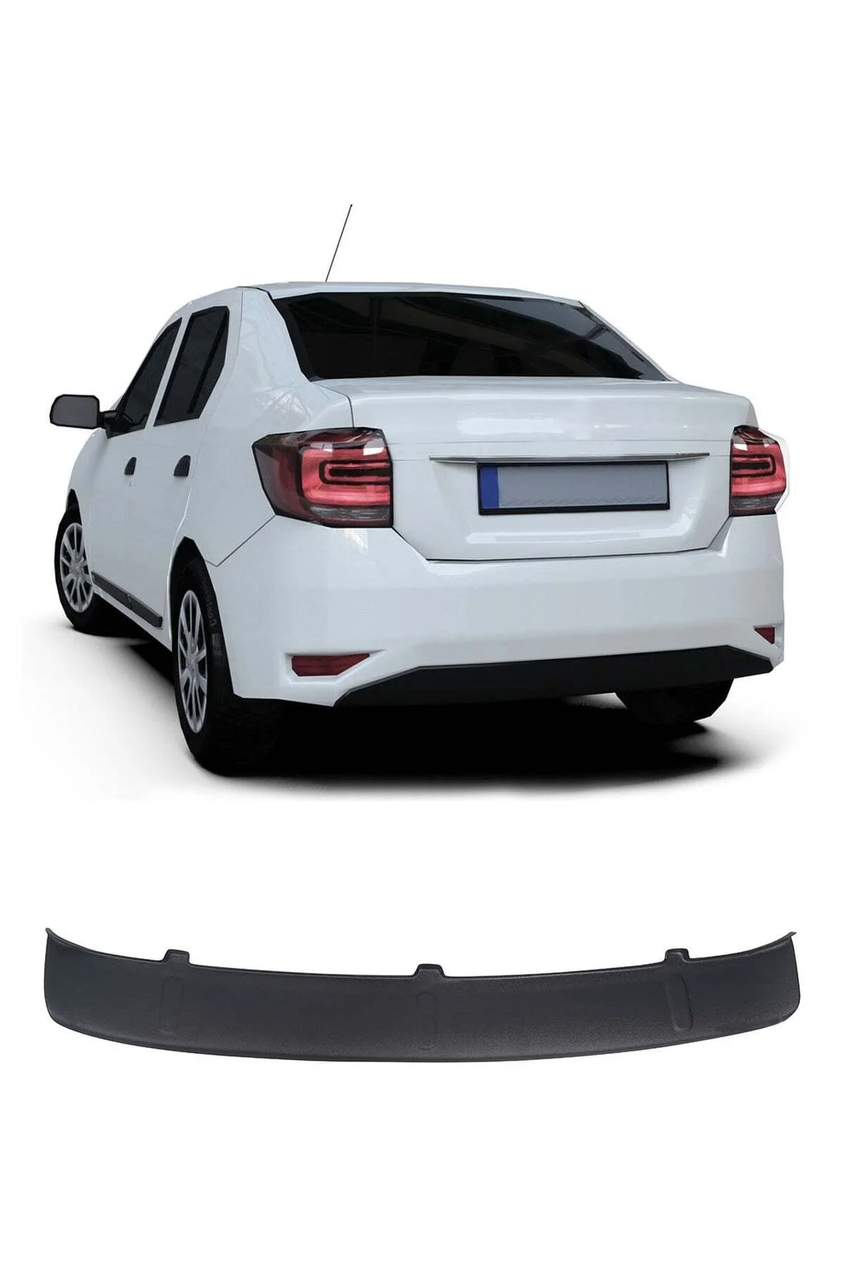 Renault Symbol 2013 ve Sonrası Uyumlu Arka Tampon Eşiği Koruma ABS Parlak Siyah - Görsel 2