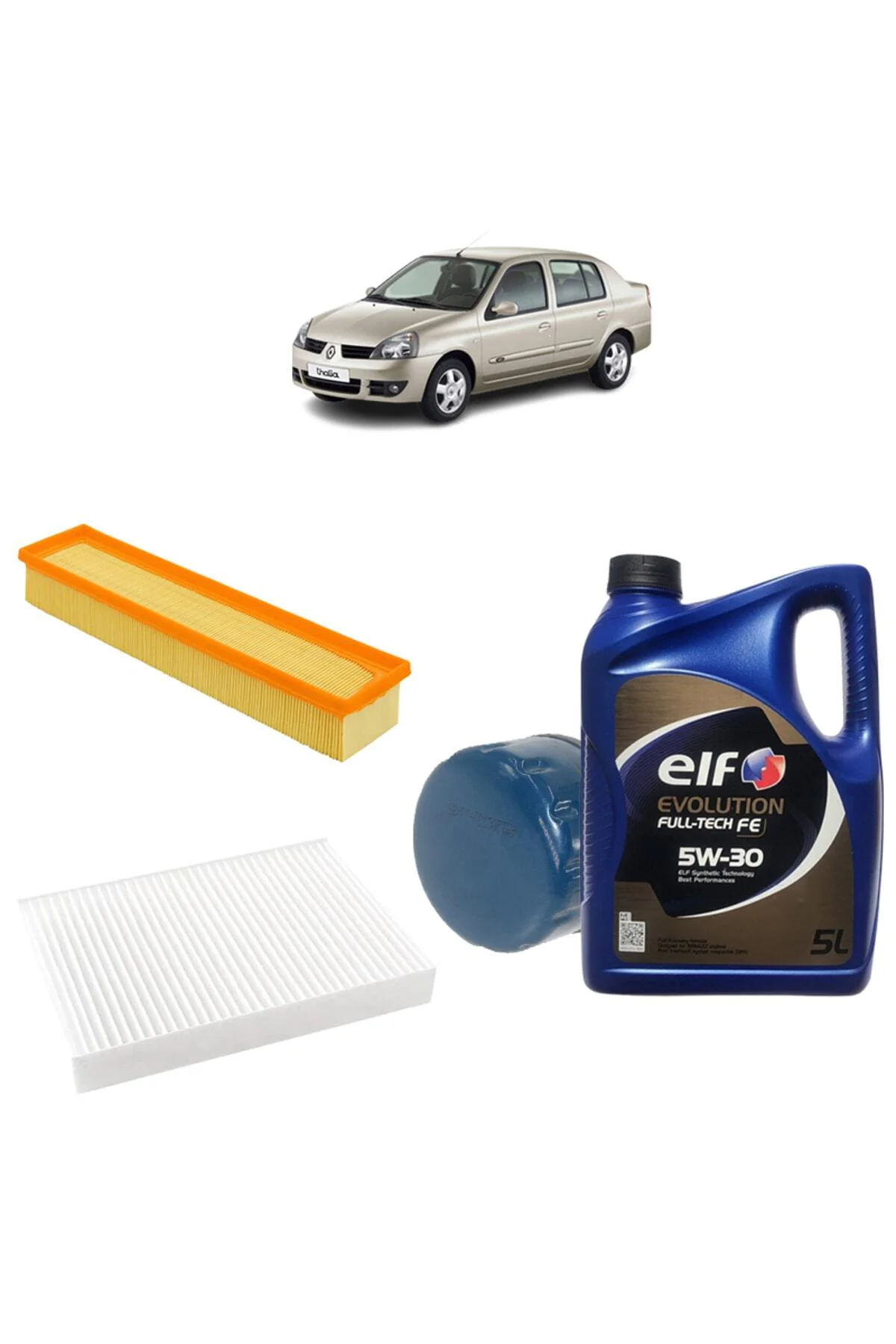 Renault Symbol 3plus Filtre Bakım Seti 1.5 Dci Elf Evolution Yağlı 2001-2007 Kit1233c
