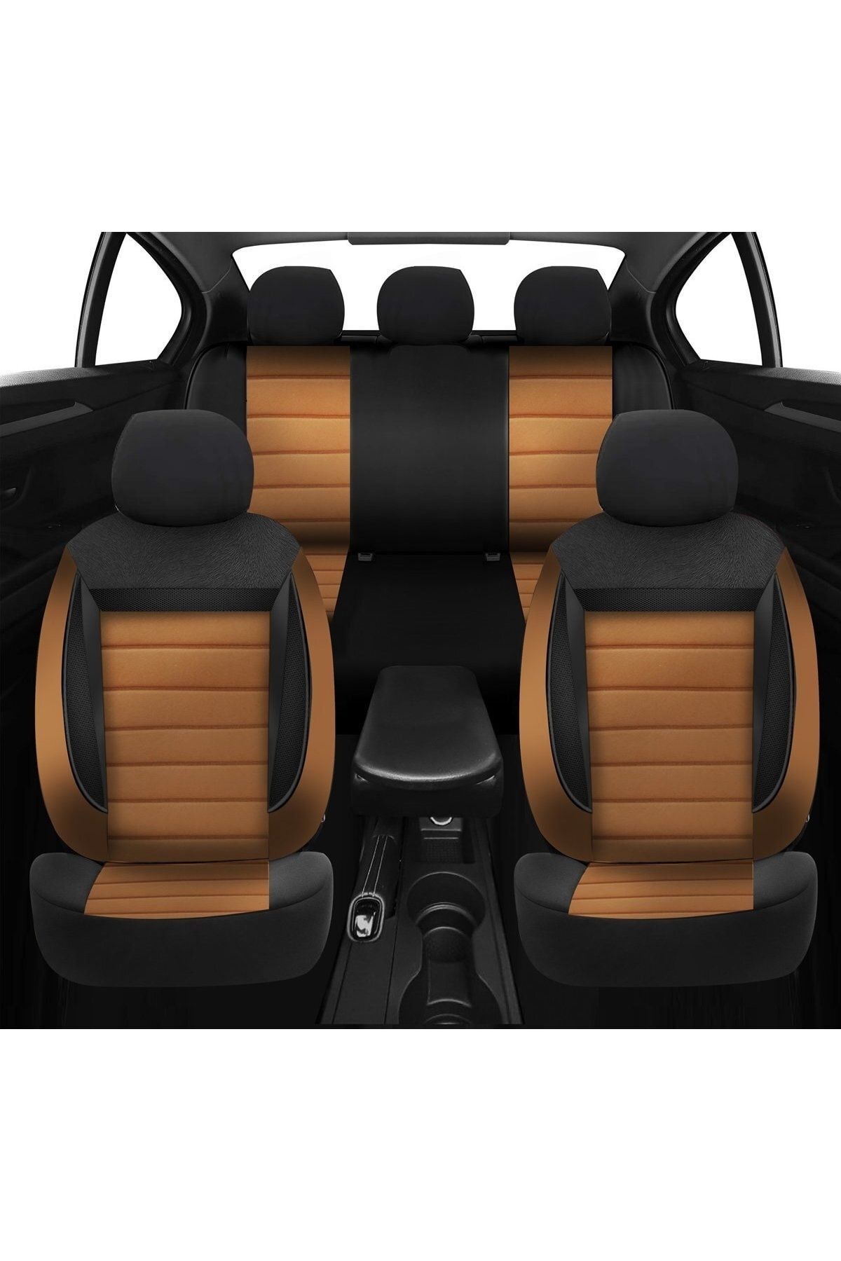 Renault Symbol Uyumlu Koltuk Kılıfı Enigma Serisi - Taba