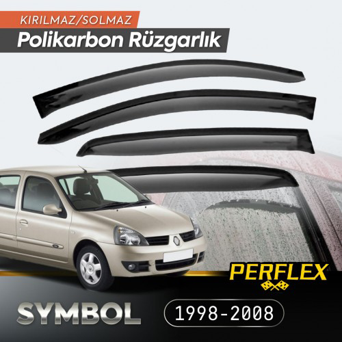 Just Cheap Store Renault Symbol 1998-2008 Cam Rüzgarliği V2 Düz