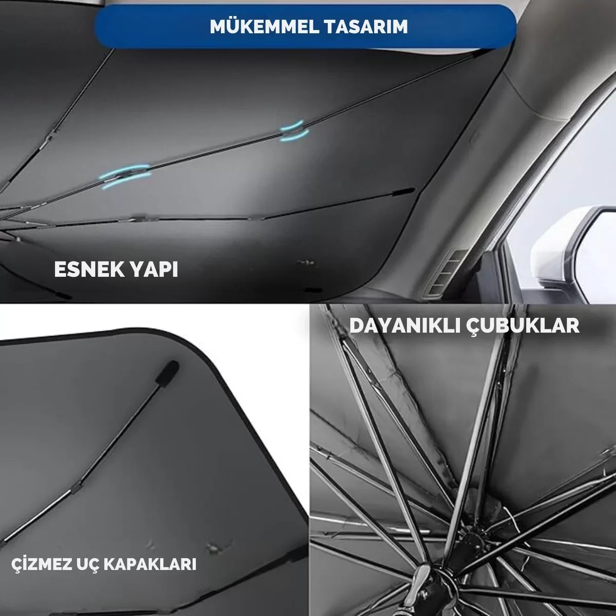 Renault Symbol Dacia Sandero Opel Corsa Ford Ka Peugeot 208 Uyumlu Oto Şemsiye Yeni Nesil