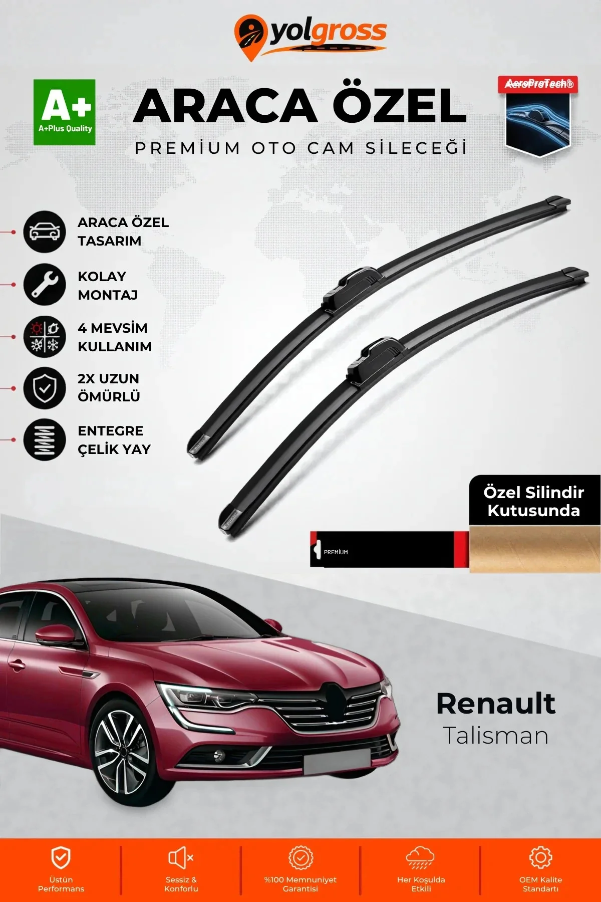 Renault Talisman Ön Cam Silecek Seti 2015 Üzeri Premium Araca Özel 60-45 Cm A+ Kalite Renault Talisman Ön Cam Silecek Seti 2015 Üzeri Premium Araca Özel 60-45 Cm A+ Kalite