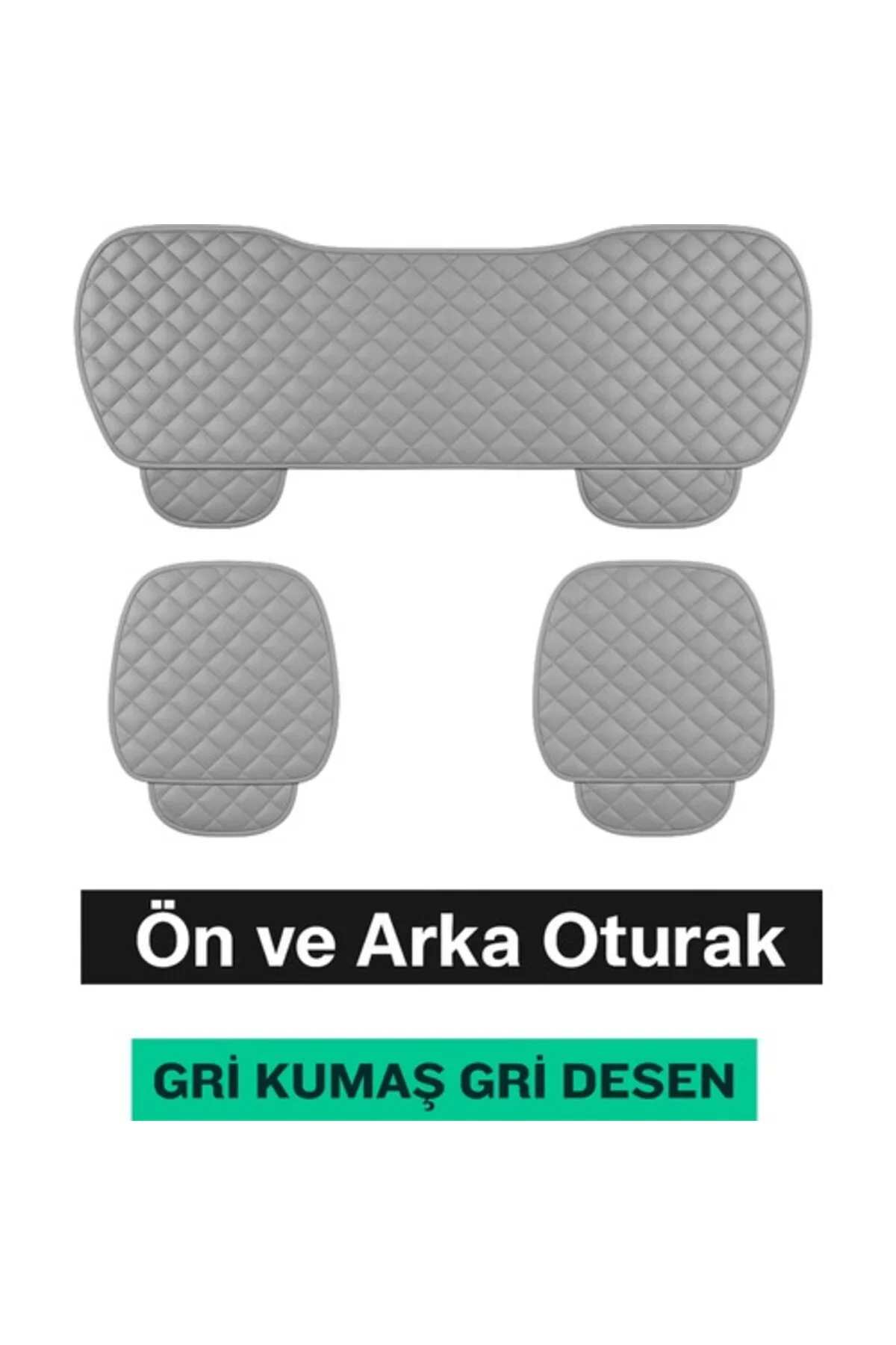 Renault Toros 1989-2000 Kapitone Kumaş 3 Parça Oto Koltuk Minderi Terletmez Kaymaz Taban Gri Renault Toros 1989-2000 Kapitone Kumaş 3 Parça Oto Koltuk Minderi Terletmez Kaymaz Taban Gri - Görsel 2