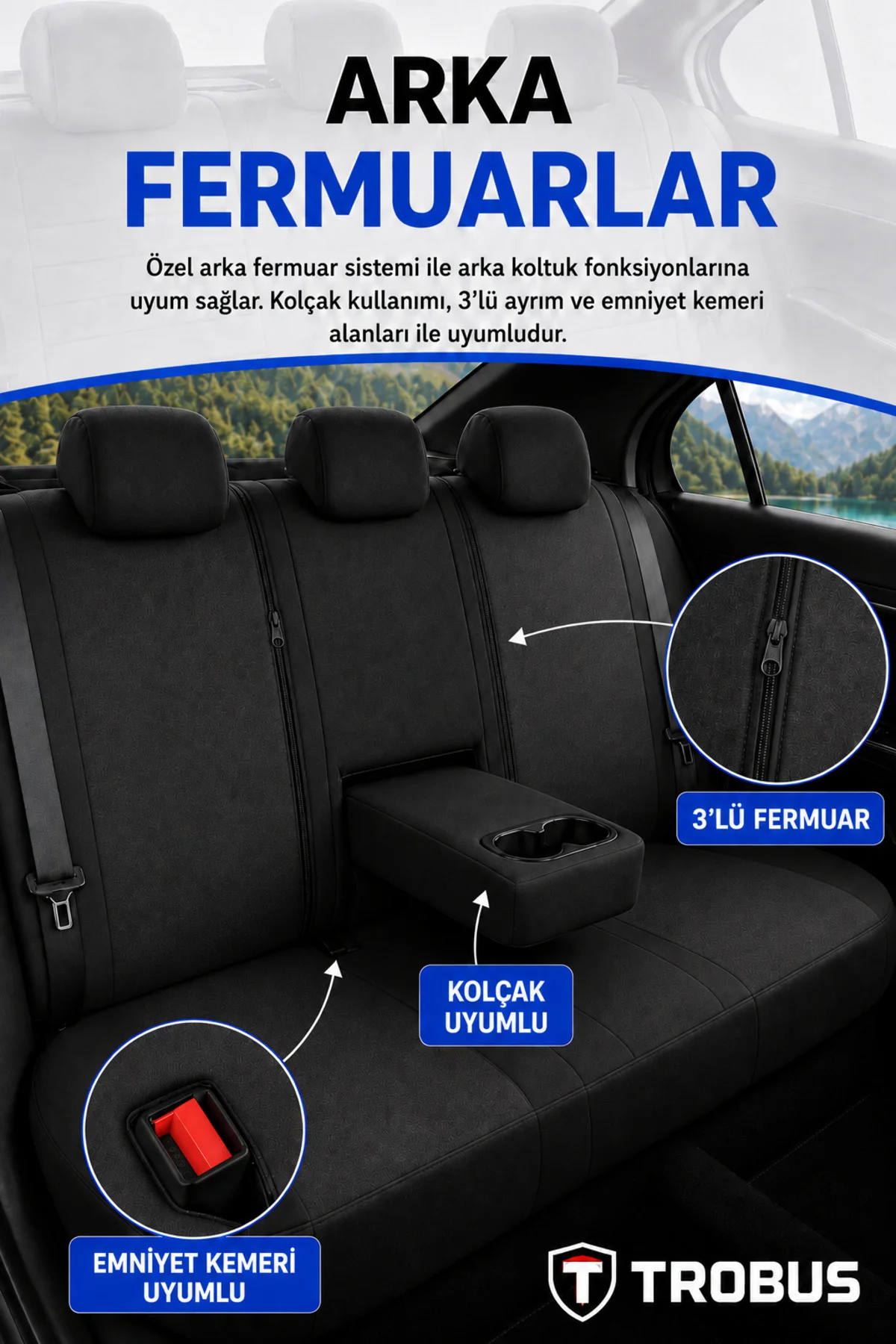 Renault Toros 1989-2000 Uyumlu Levante Serisi Bel Destekli Keten Füme Kırmızı Koltuk Kılıfı