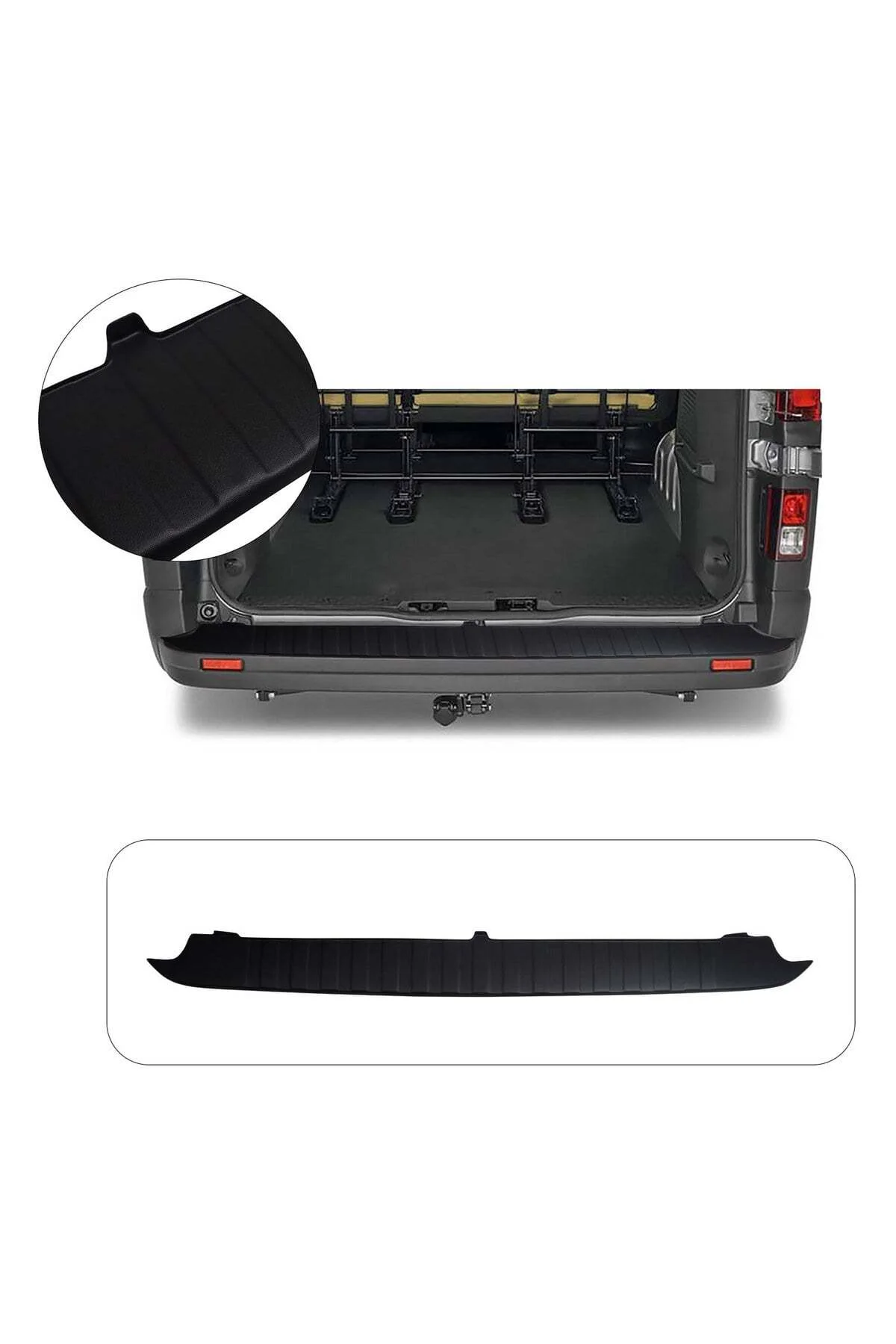 Renault Trafic 2014-2019 Uyumlu Arka Tampon Eşiği Koruma ABS Mat Siyah Renault Trafic 2014-2019 Uyumlu Arka Tampon Eşiği Koruma ABS Mat Siyah - Görsel 2
