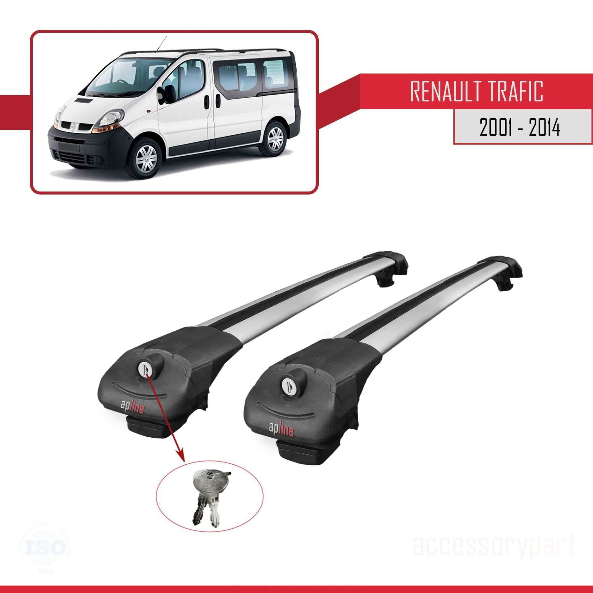 Renault Trafic 2001-2014 Arası ile uyumlu ACE-1 Ara Atkı Tavan Ba