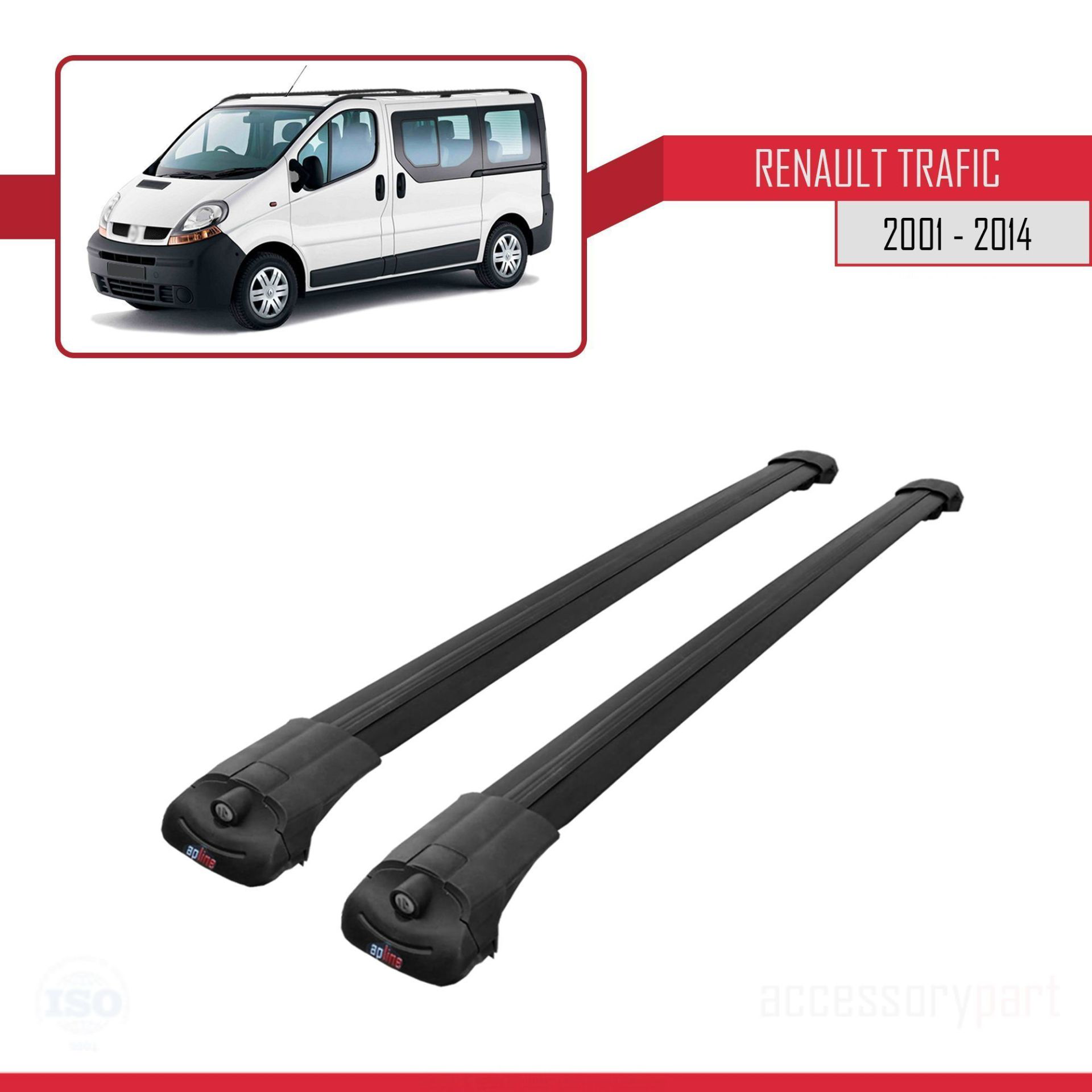 Renault Trafic 2001-2014 Arası ile uyumlu ACE-1 Ara Atkı Tavan Ba