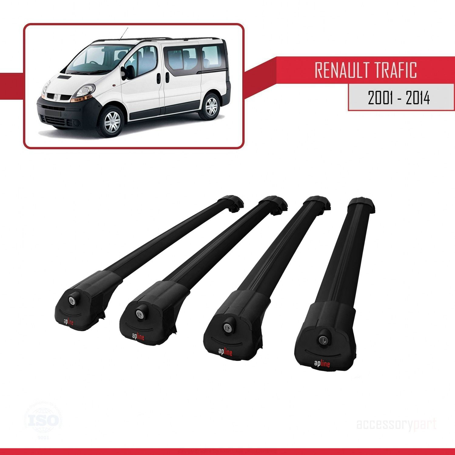 Renault Trafic 2001-2014 Arası ile uyumlu ACE-1 Ara Atkı Tavan Ba