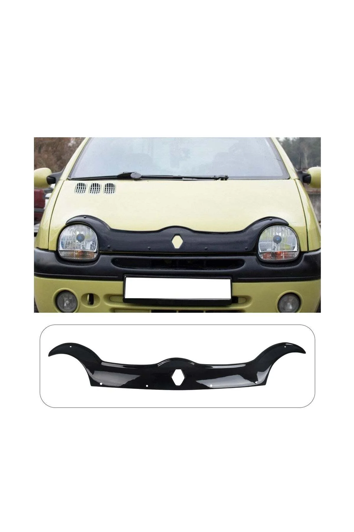 Renault Twingo 1998-2003 Uyumlu Kaput Rüzgarlığı Ön Kaput Koruma ABS Parlak Siyah Renault Twingo 1998-2003 Uyumlu Kaput Rüzgarlığı Ön Kaput Koruma ABS Parlak Siyah - Görsel 2