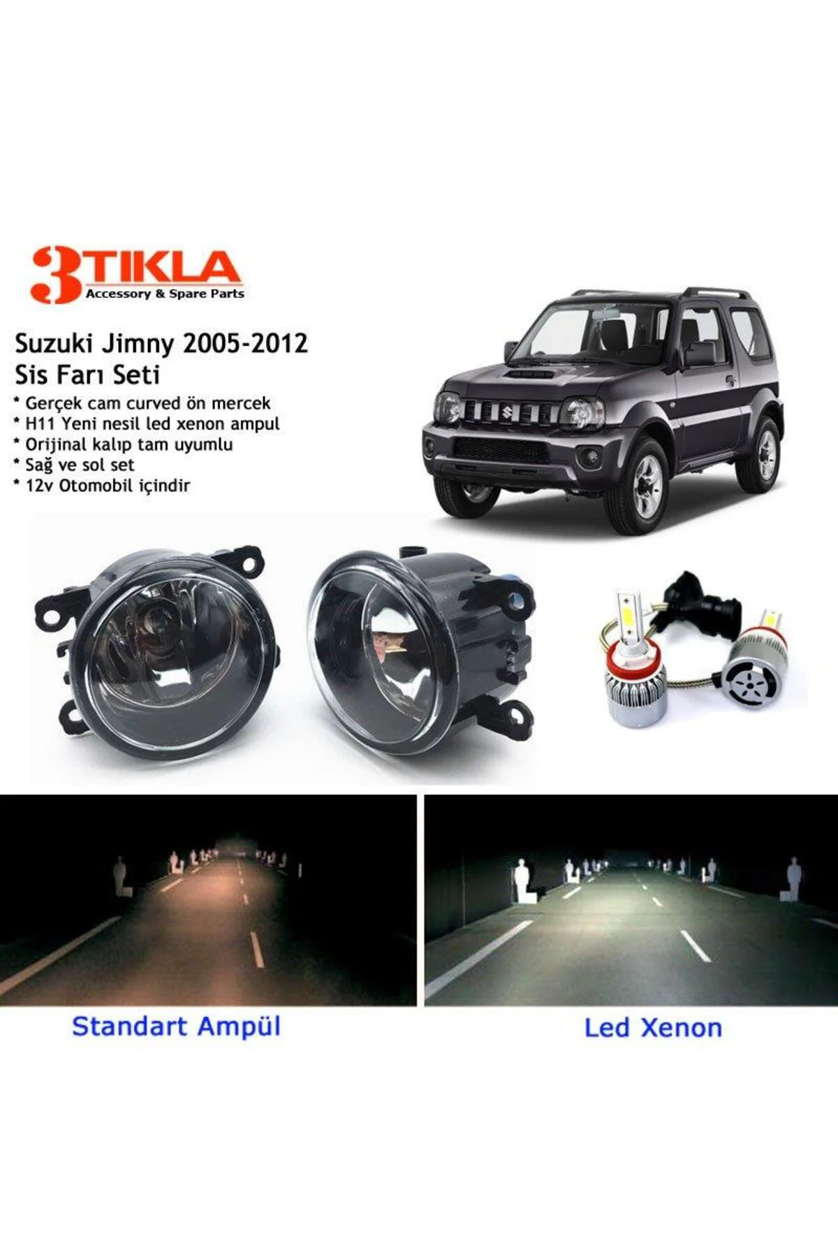 Renault Twingo 2007-2011 Beyaz Led Xenon Sis Farı Seti