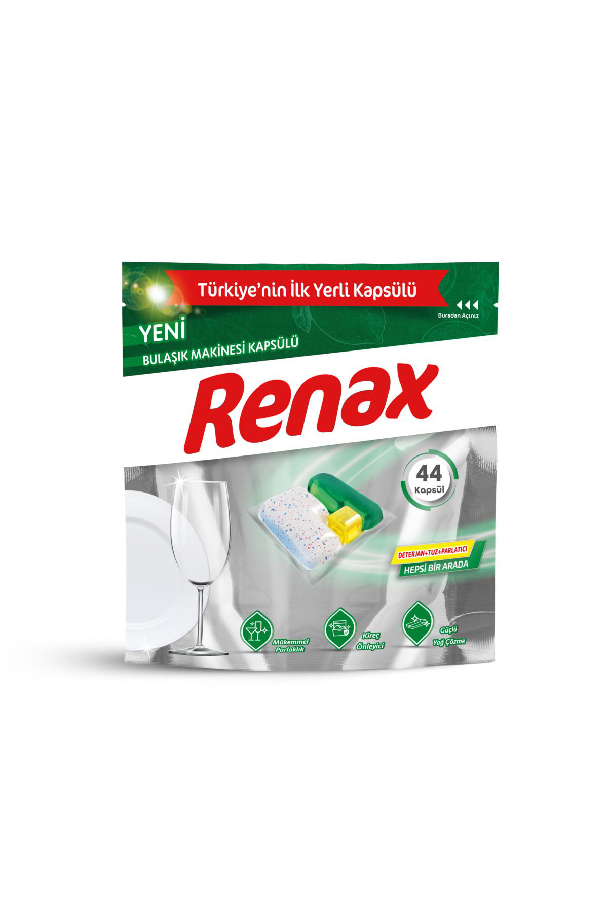 Renax Bulaşık Makinesi Kapsülü Hepsi Bir Arada 44 Lü