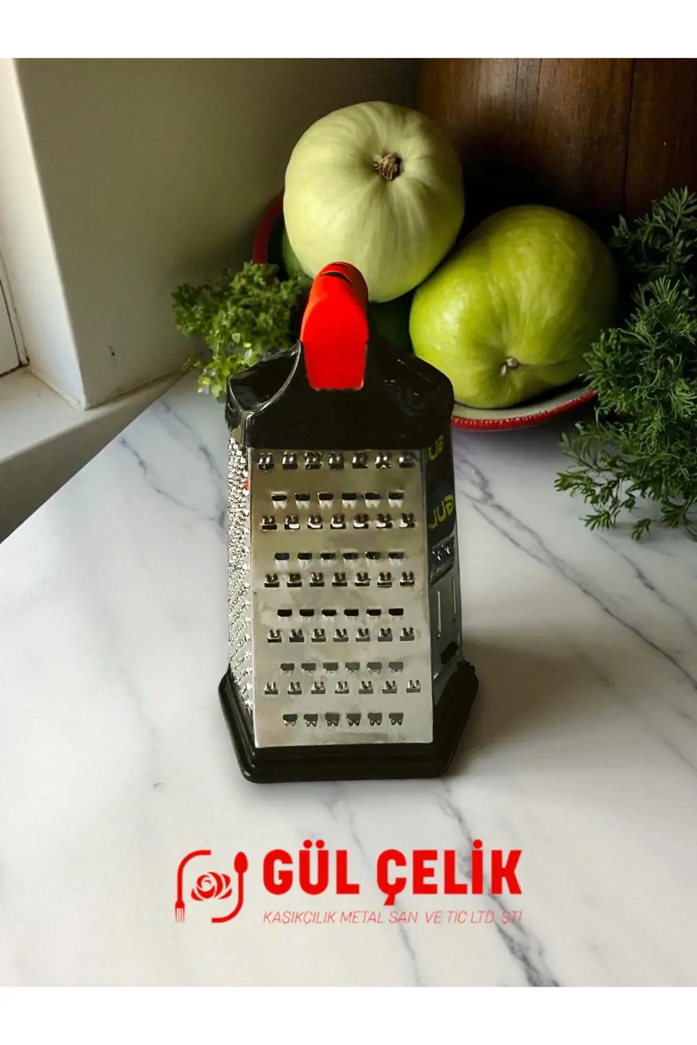 Rende Premium Paslanmaz Çelik El Mutfak Rendesi Çok İşlevli Manue