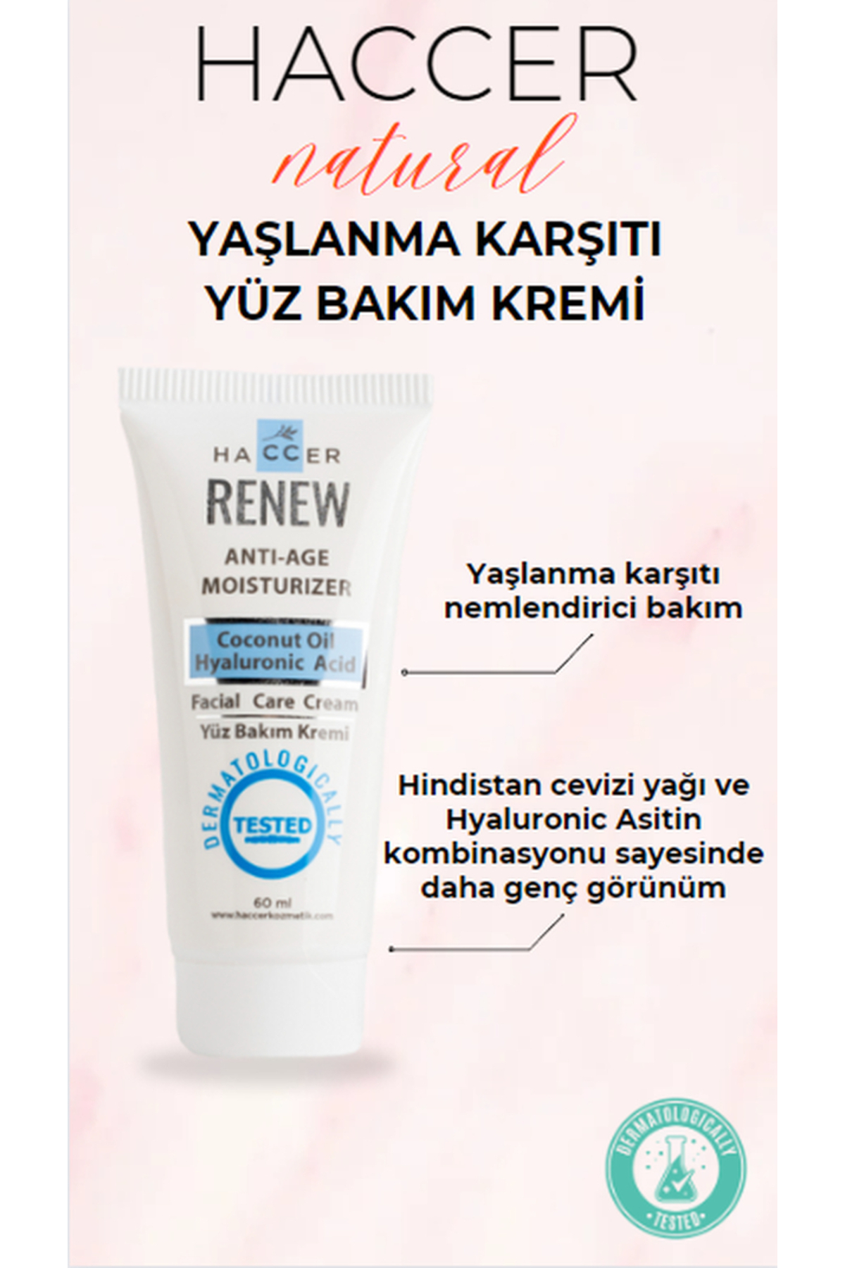 Renew Anti-age, Hyaluronik,Nemlendirici Yüz Bakım Kremi 60 ml