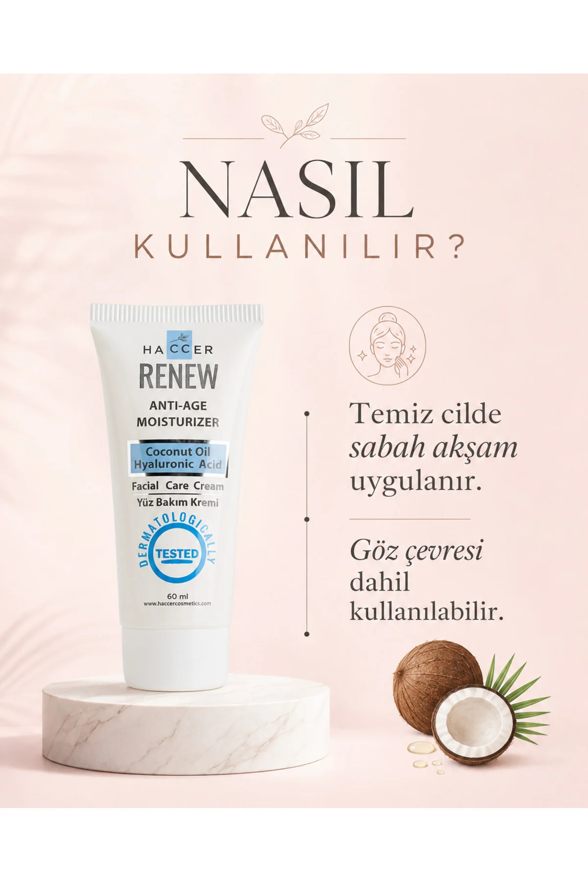 Renew Anti-age, Hyaluronik,Nemlendirici Yüz Bakım Kremi 60 ml