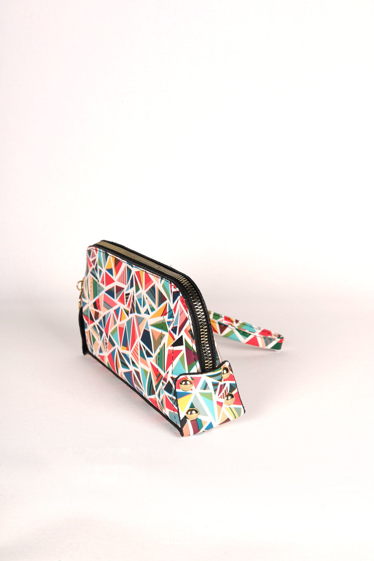 Rengarenk Desenli El Çantası Seti